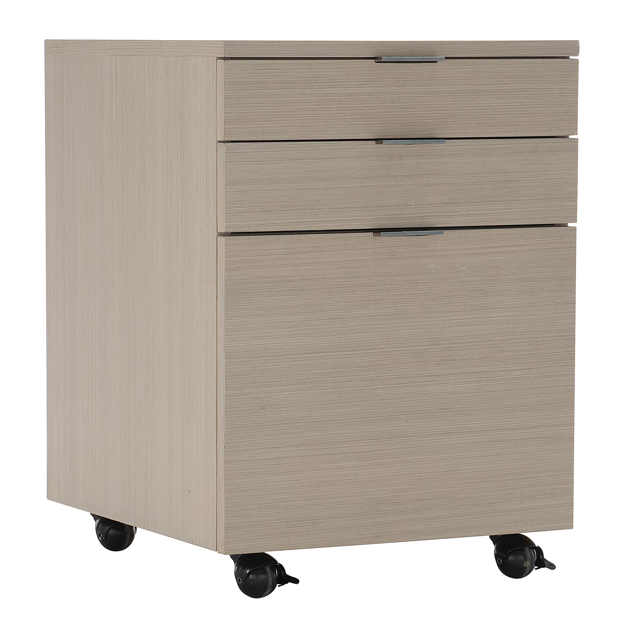 Bernhardt Furniture Axiom Three Drawer File Cabinet in Linear Grey