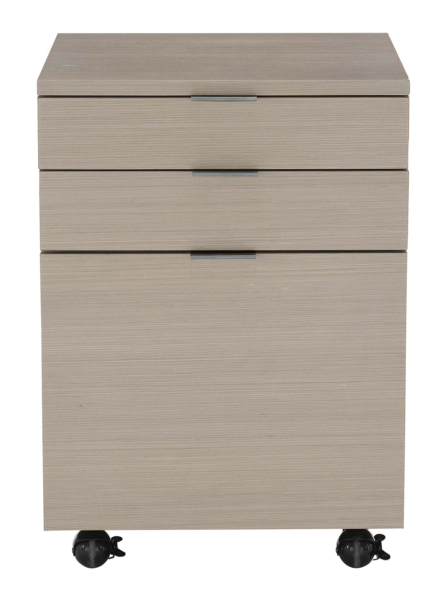 Bernhardt Furniture Axiom Three Drawer File Cabinet in Linear Grey