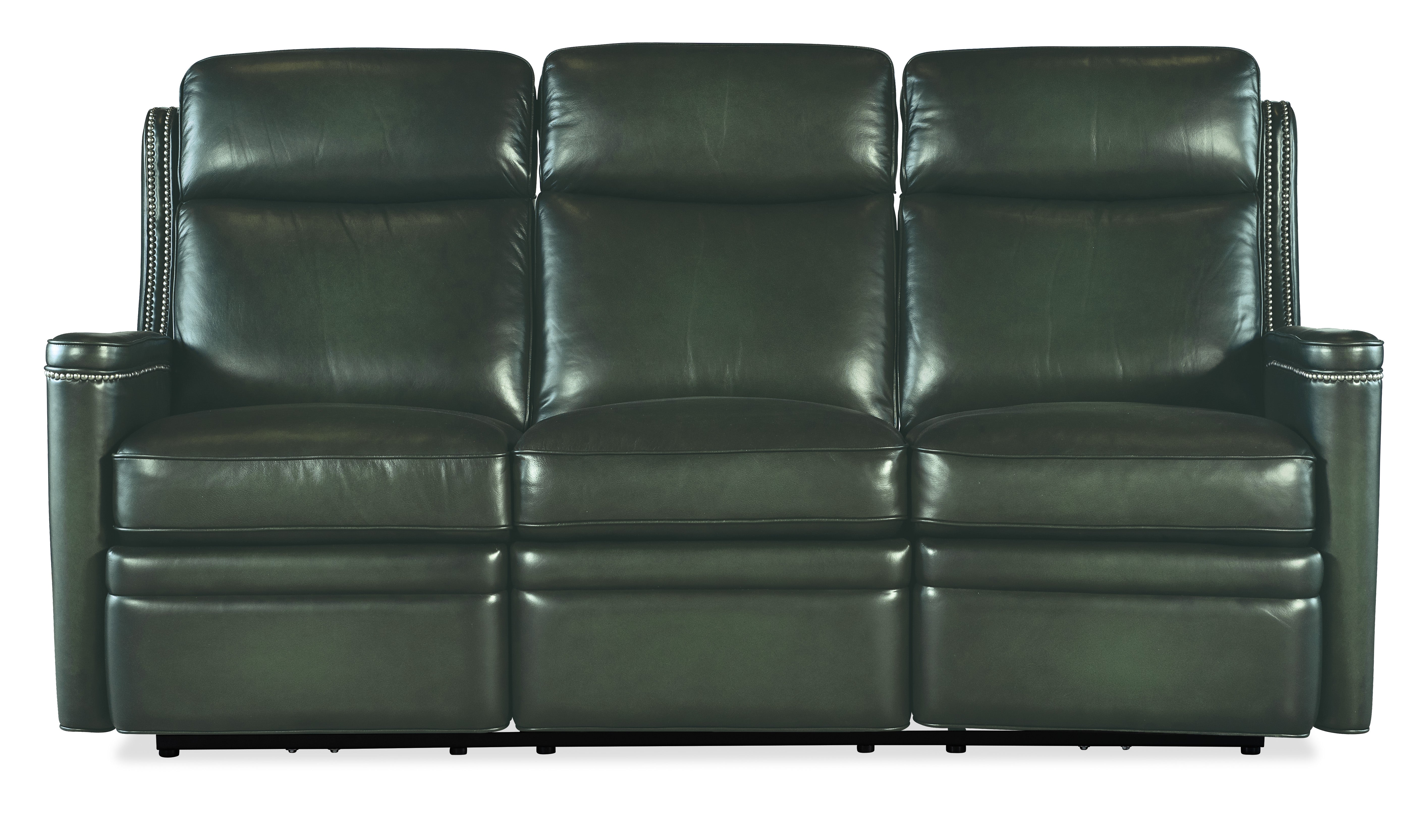 Hooker Furniture Hamilton Power Sofa with Power Headrest in Green