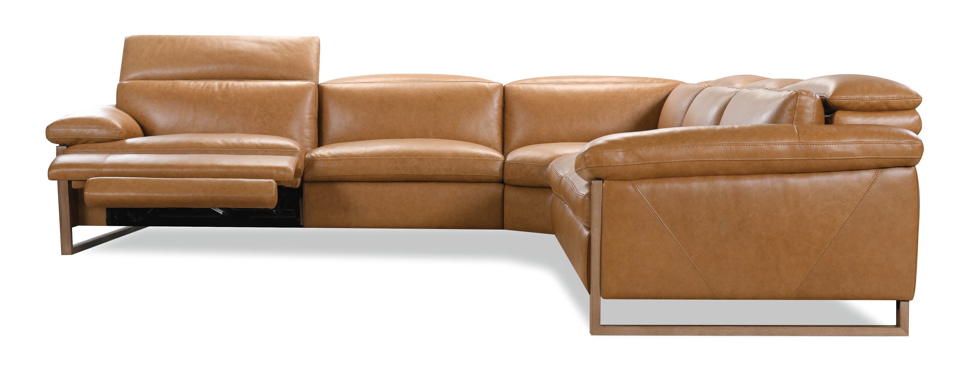 Hooker Furniture Jericho Five-Piece Power Reclining Sectional in Brown