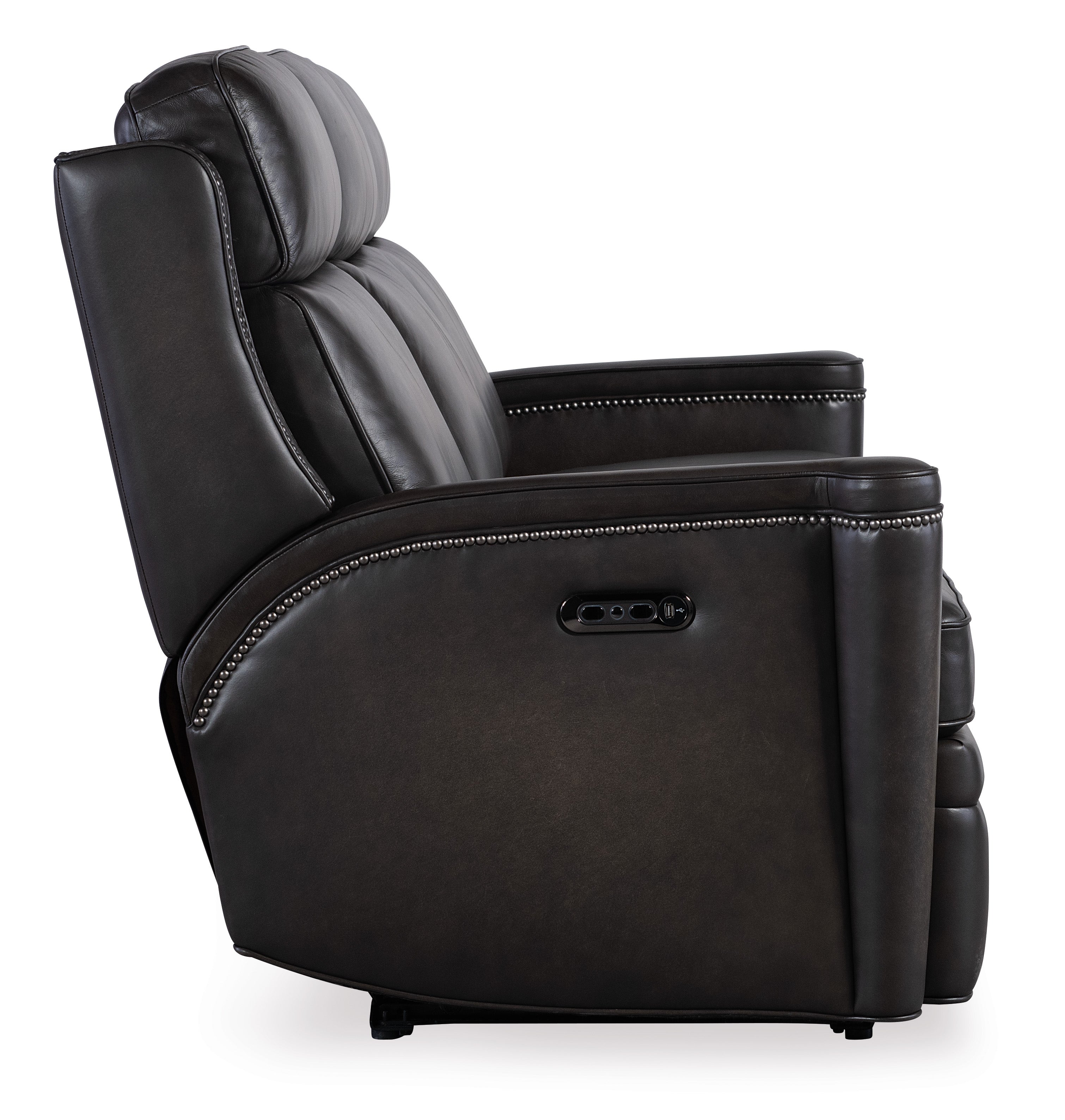 Hooker Furniture Hamilton Power Sofa with Power Headrest in Grey