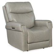 Hooker Furniture Carroll Power Recliner with Power Headrest & Lumbar in Light Gray