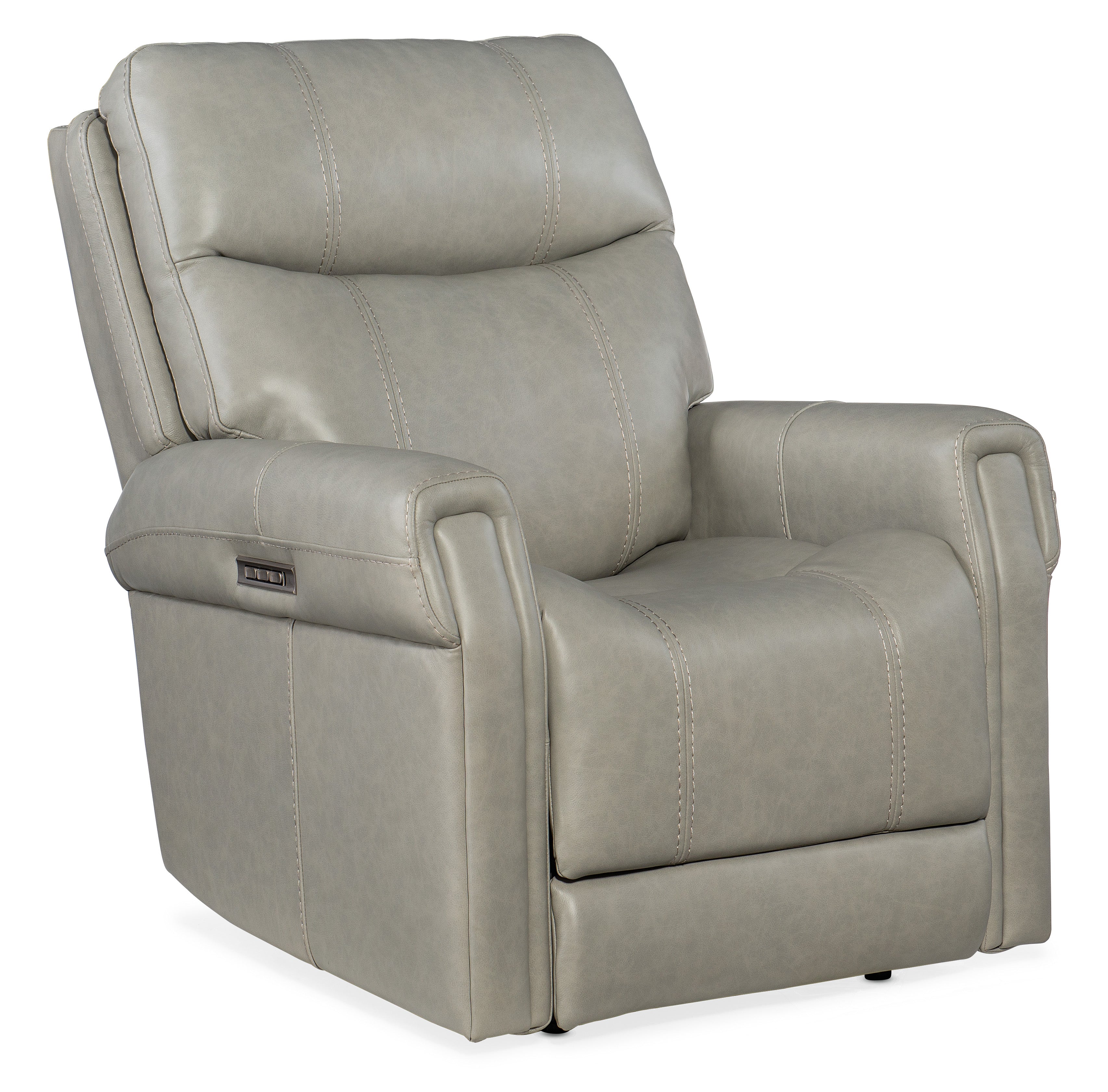 Hooker Furniture Carroll Power Recliner with Power Headrest & Lumbar in Light Gray