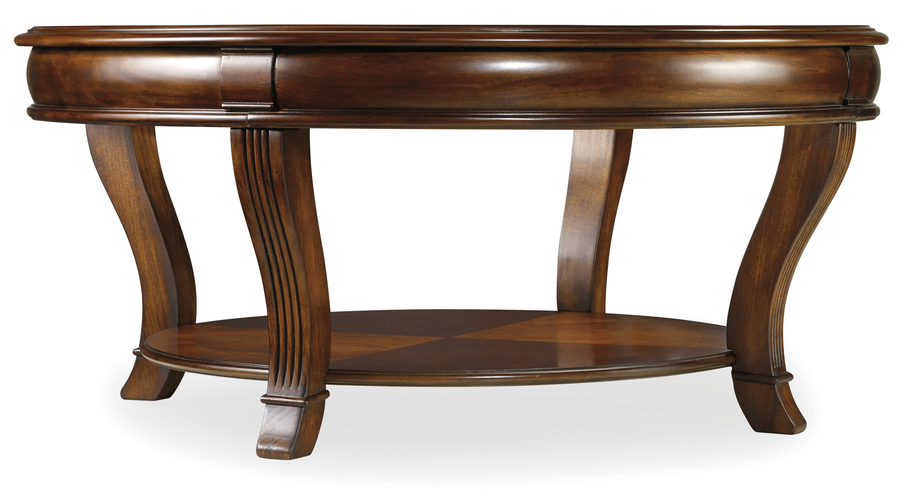 Hooker Furniture Brookhaven Round Cocktail Table in Medium Brown