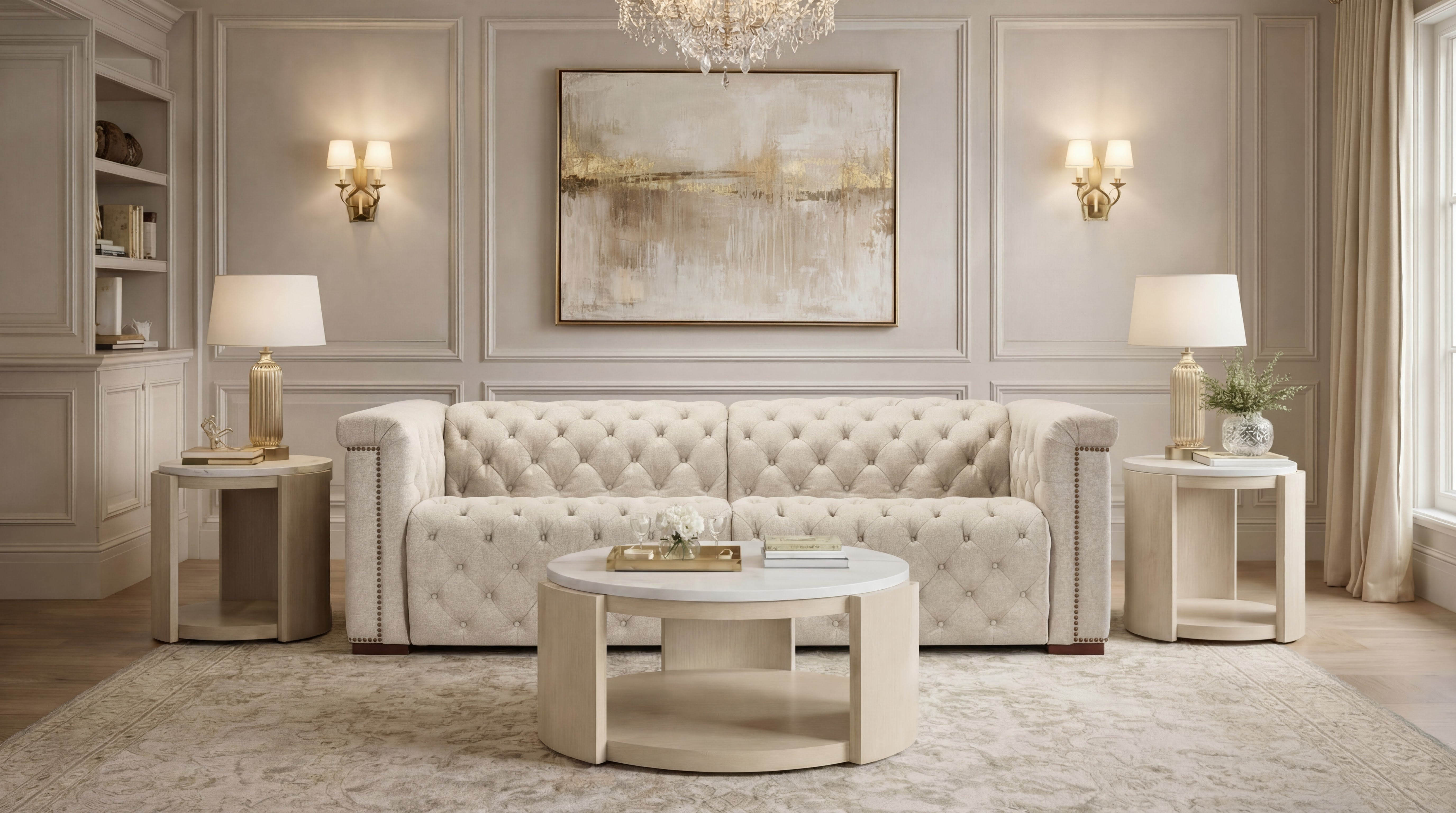 Hooker Furniture Savion Deux Sofa with Power Recliners and Power Headrests in Beige