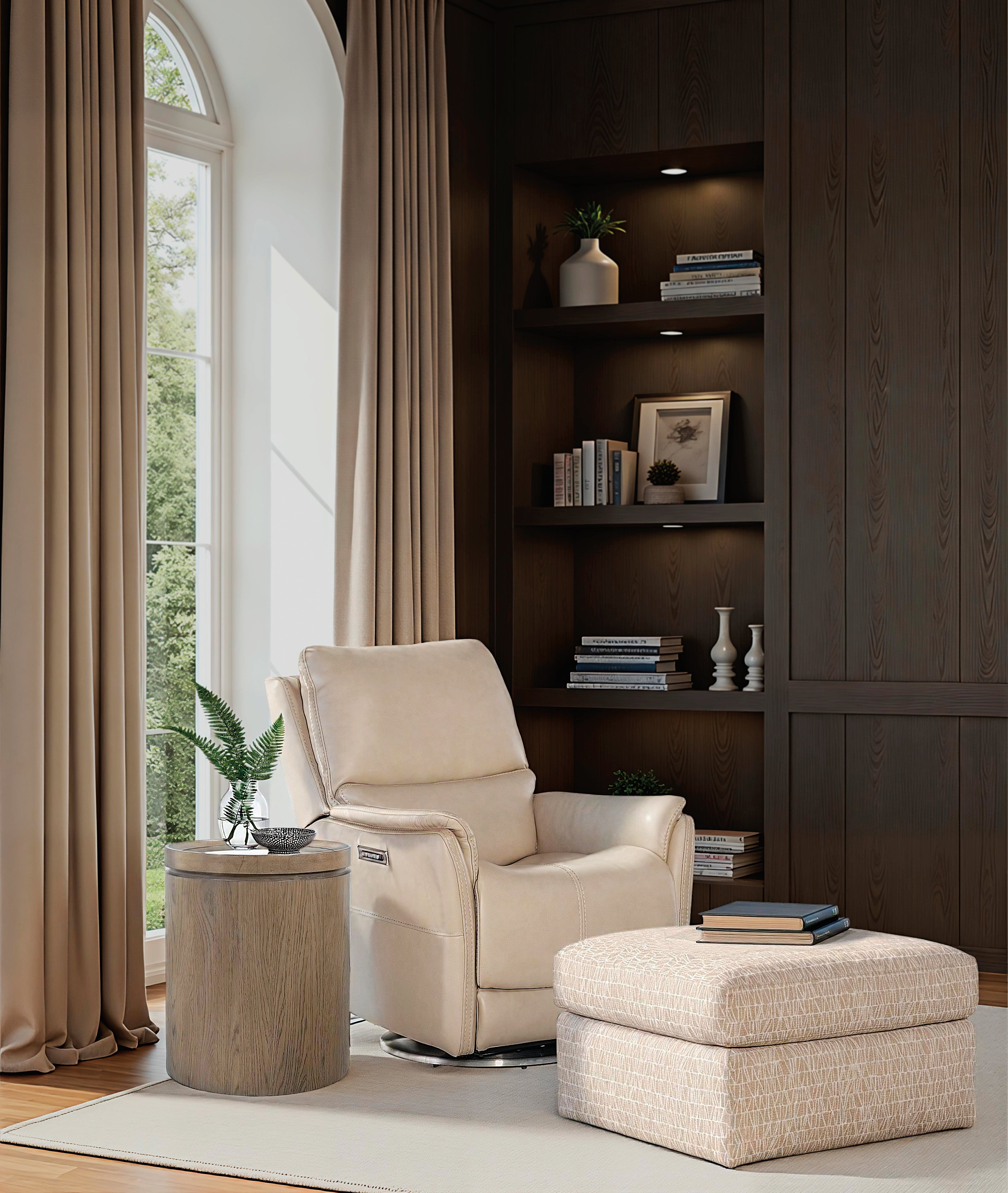 Hooker Furniture Soiree Zero Gravity Swivel with Power Headrest & Lumbar in Beige