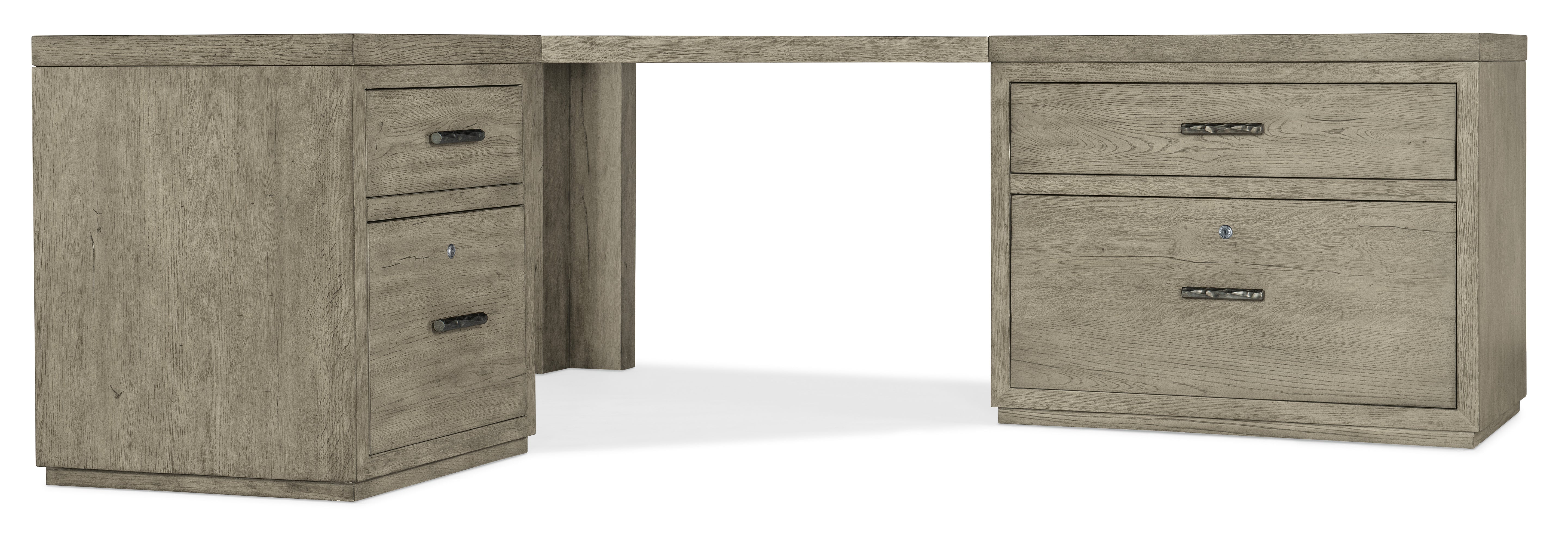 Hooker Furniture Linville Falls Corner Desk with File and Lateral File