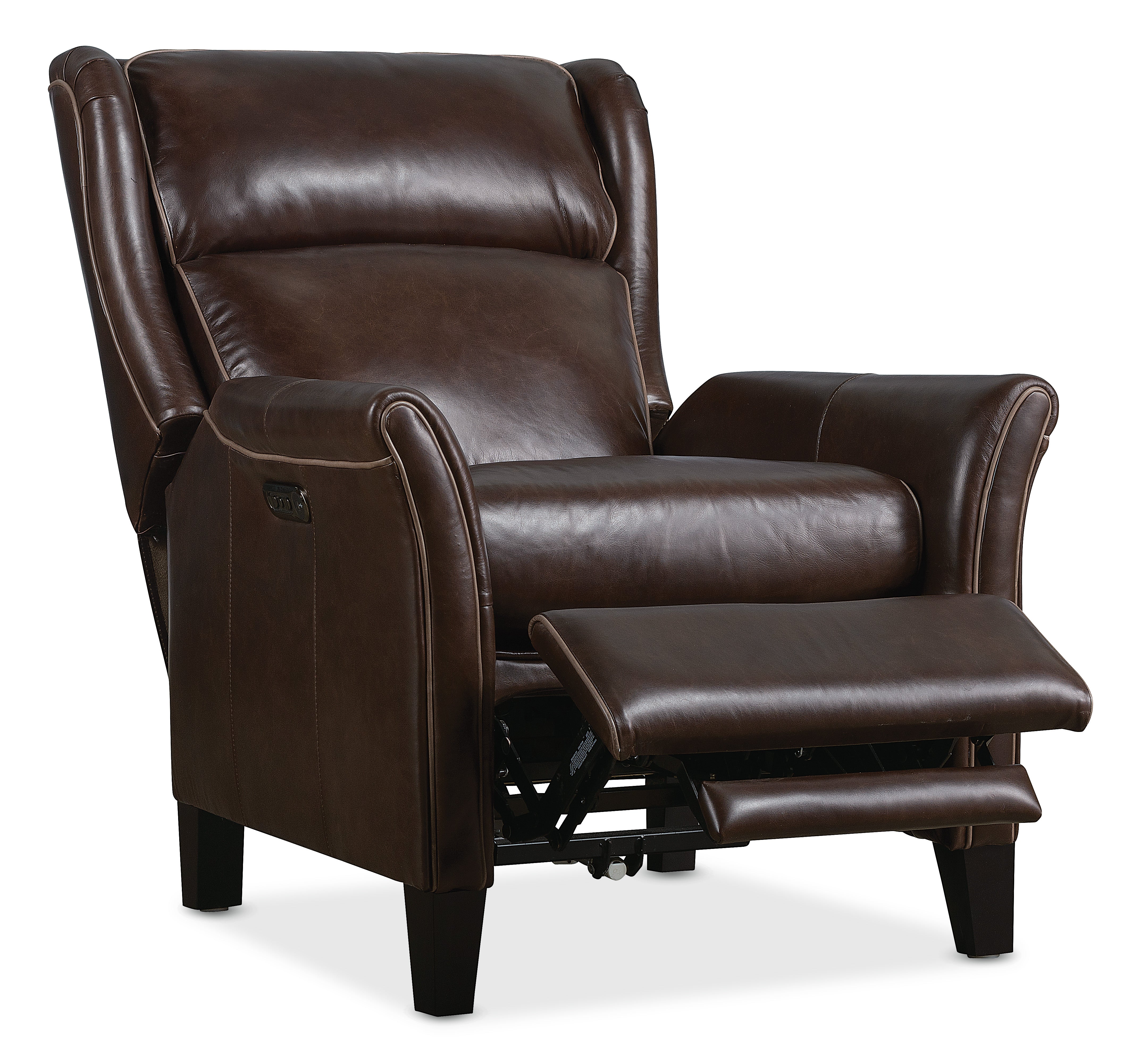 Hooker Furniture Henley Power Recliner with Power Headrest in Brown