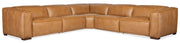 Hooker Furniture Fresco 5 Seat Sectional with Power Recline & Power Headrest in Brown