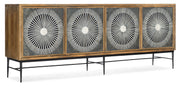 Hooker Furniture Commerce & Market Giovanni Entertainment Console in Medium Brown