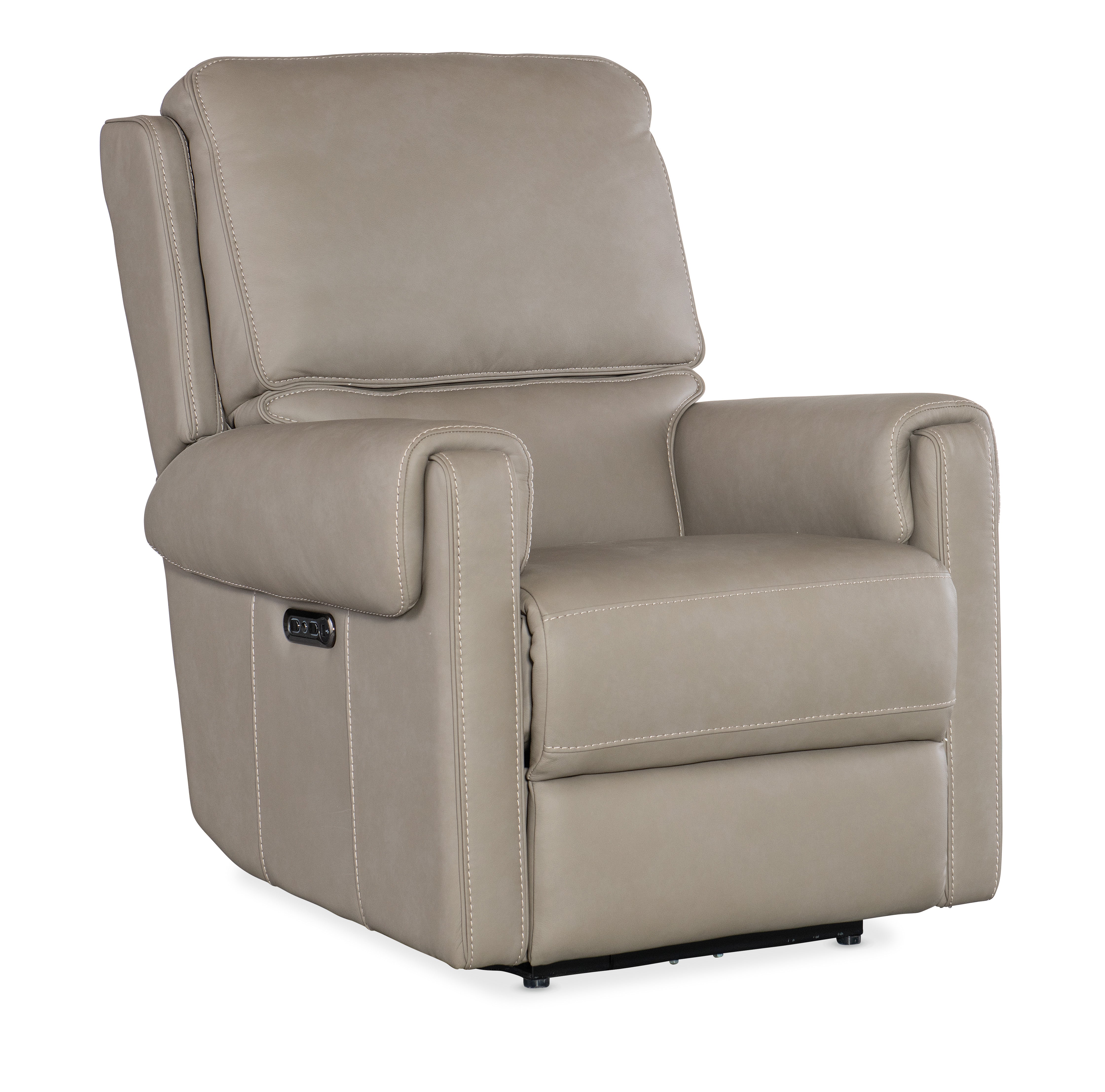 Hooker Furniture Somers Power Recliner with Power Headrest in Light Gray