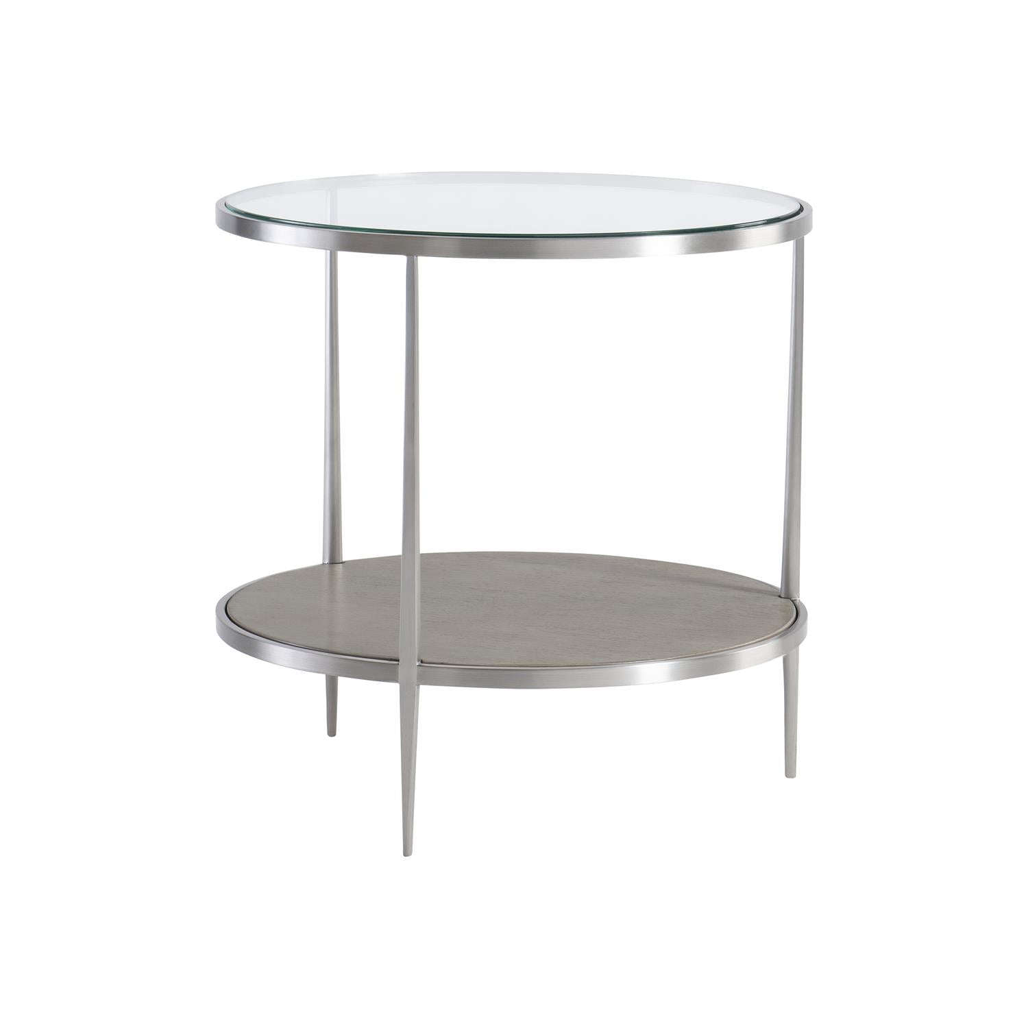 Bernhardt Furniture Cornelia Round Side Table in Nebbia