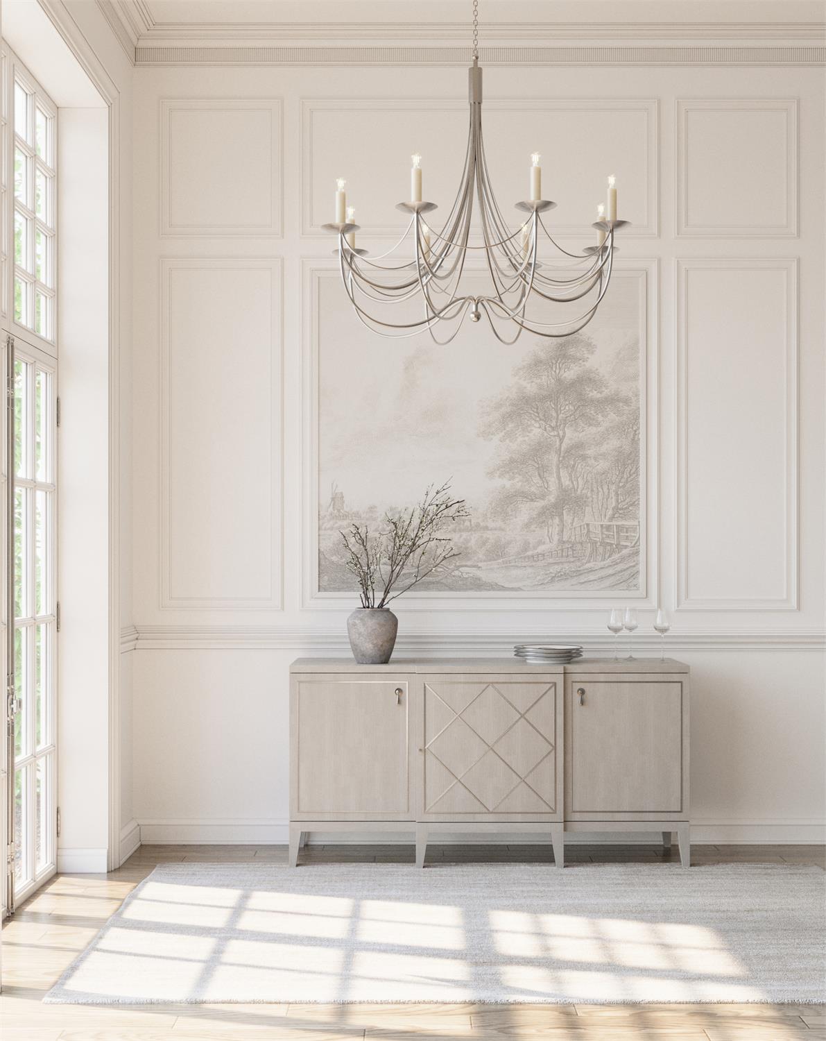 Bernhardt Furniture Cornelia Buffet in Nebbia