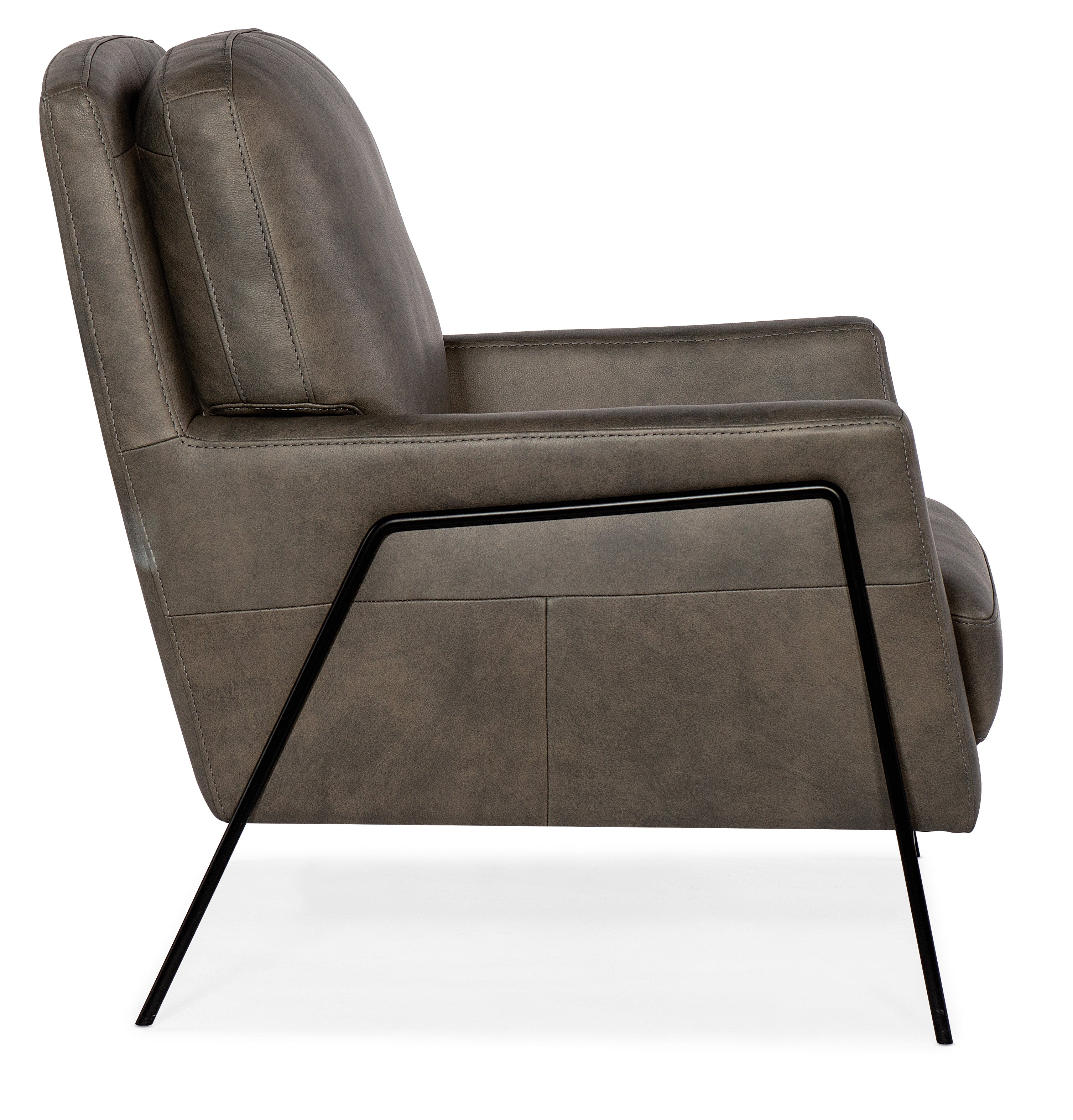 Hooker Furniture Amette Metal Frame Club Chair in Black