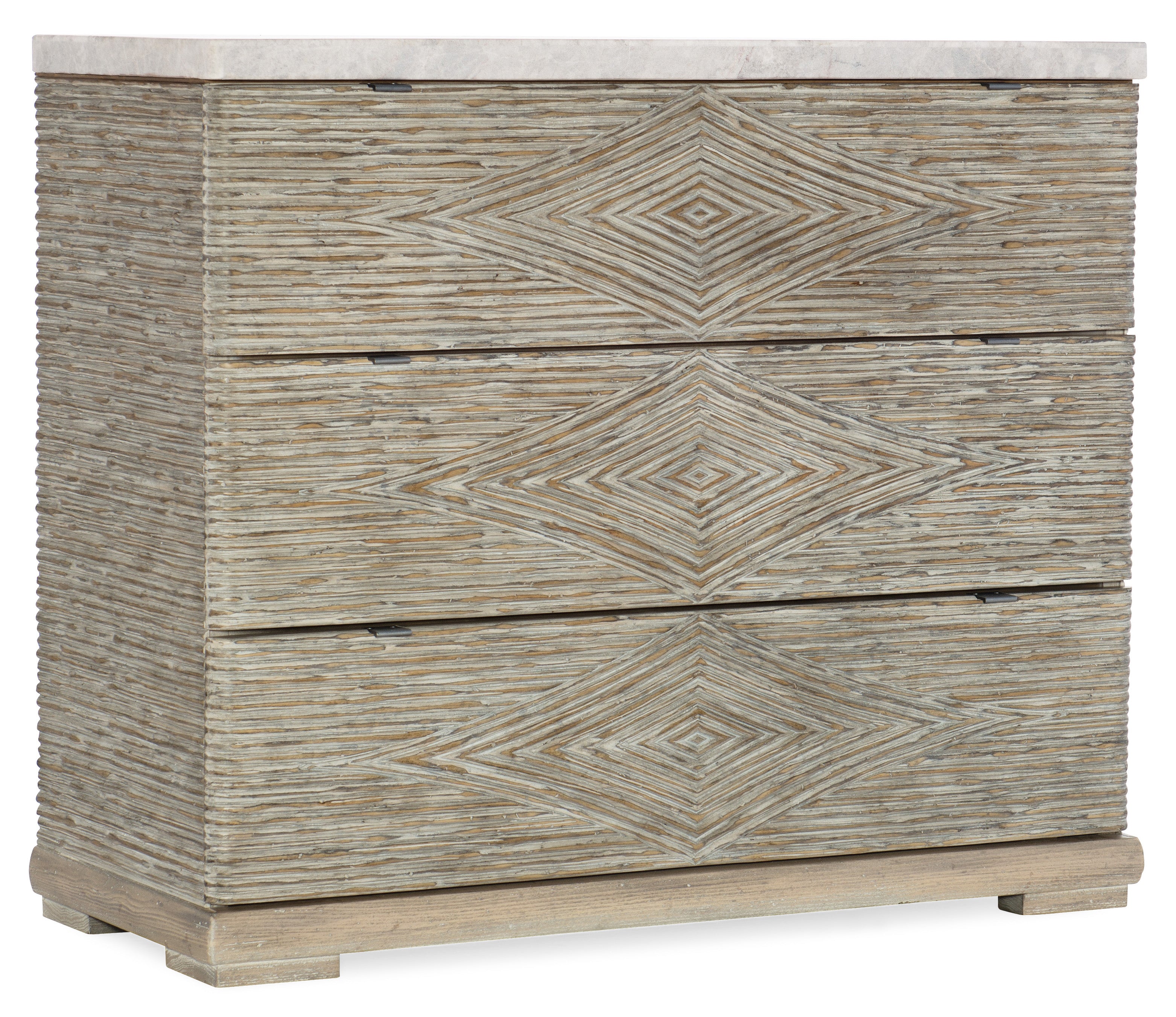 Hooker Furniture Amani Three-Drawer Accent Chest in Gray