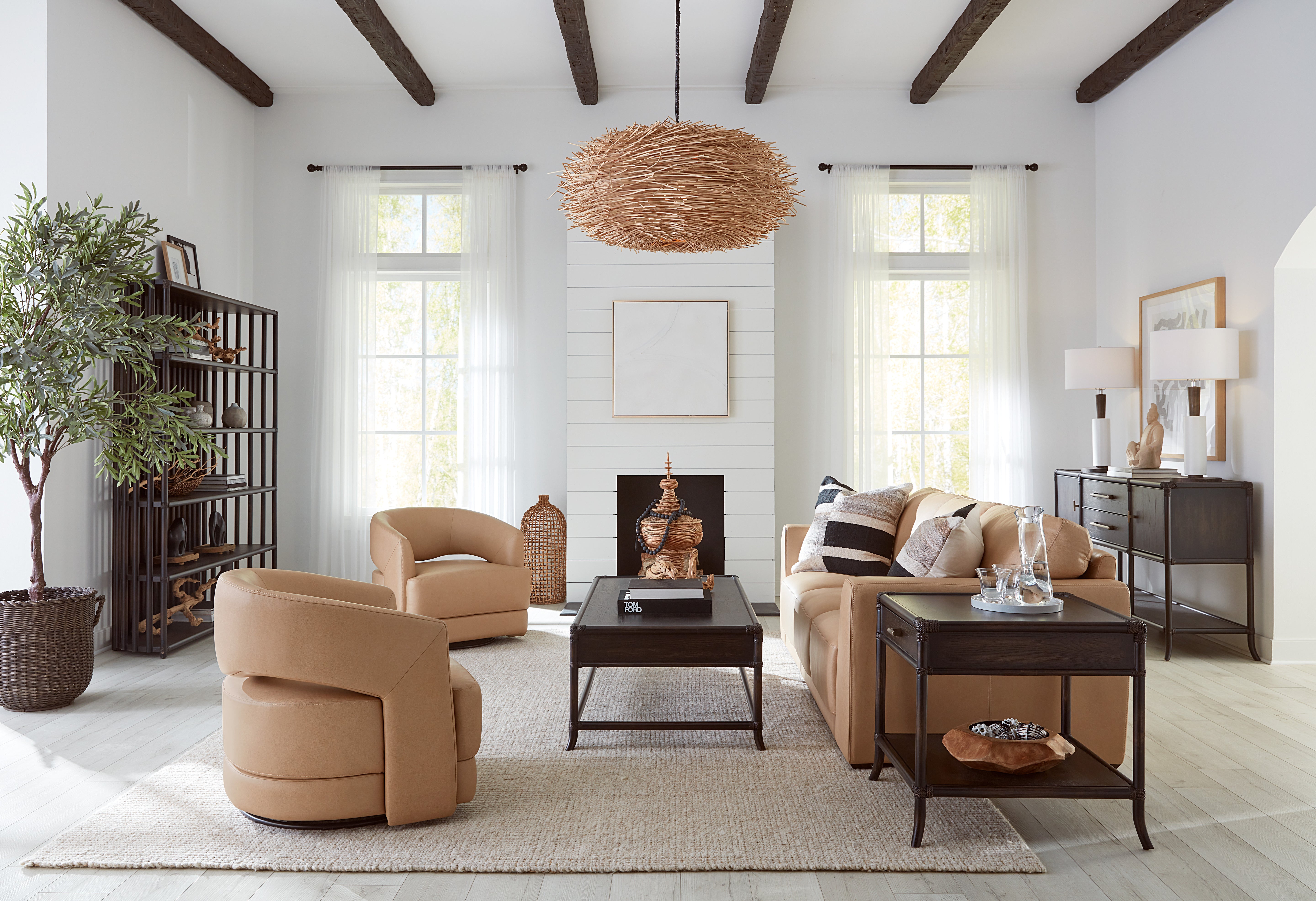 Hooker Furniture Keys Sofa in Beige