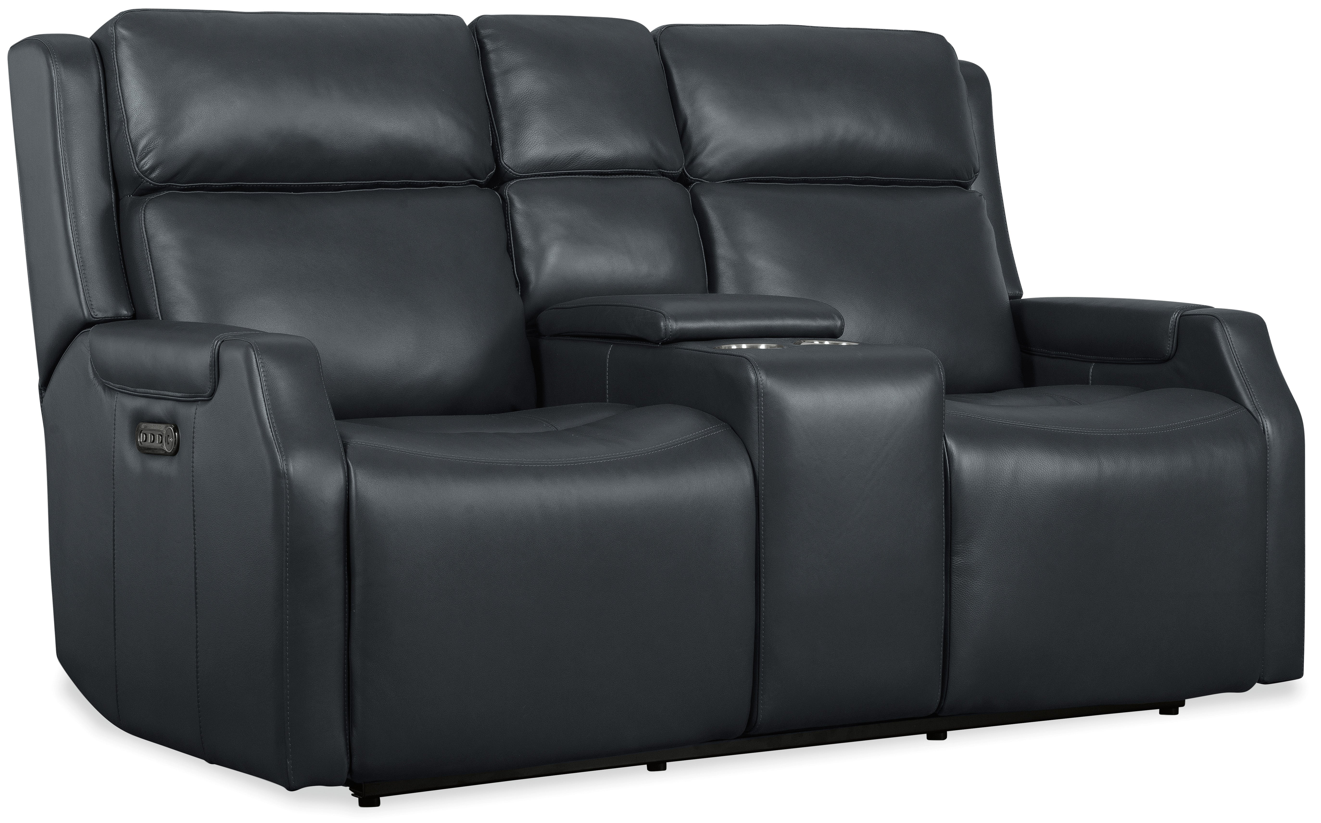 Hooker Furniture Nelson Zero Gravity Loveseat with Power Headrests and Lumbar in Blue
