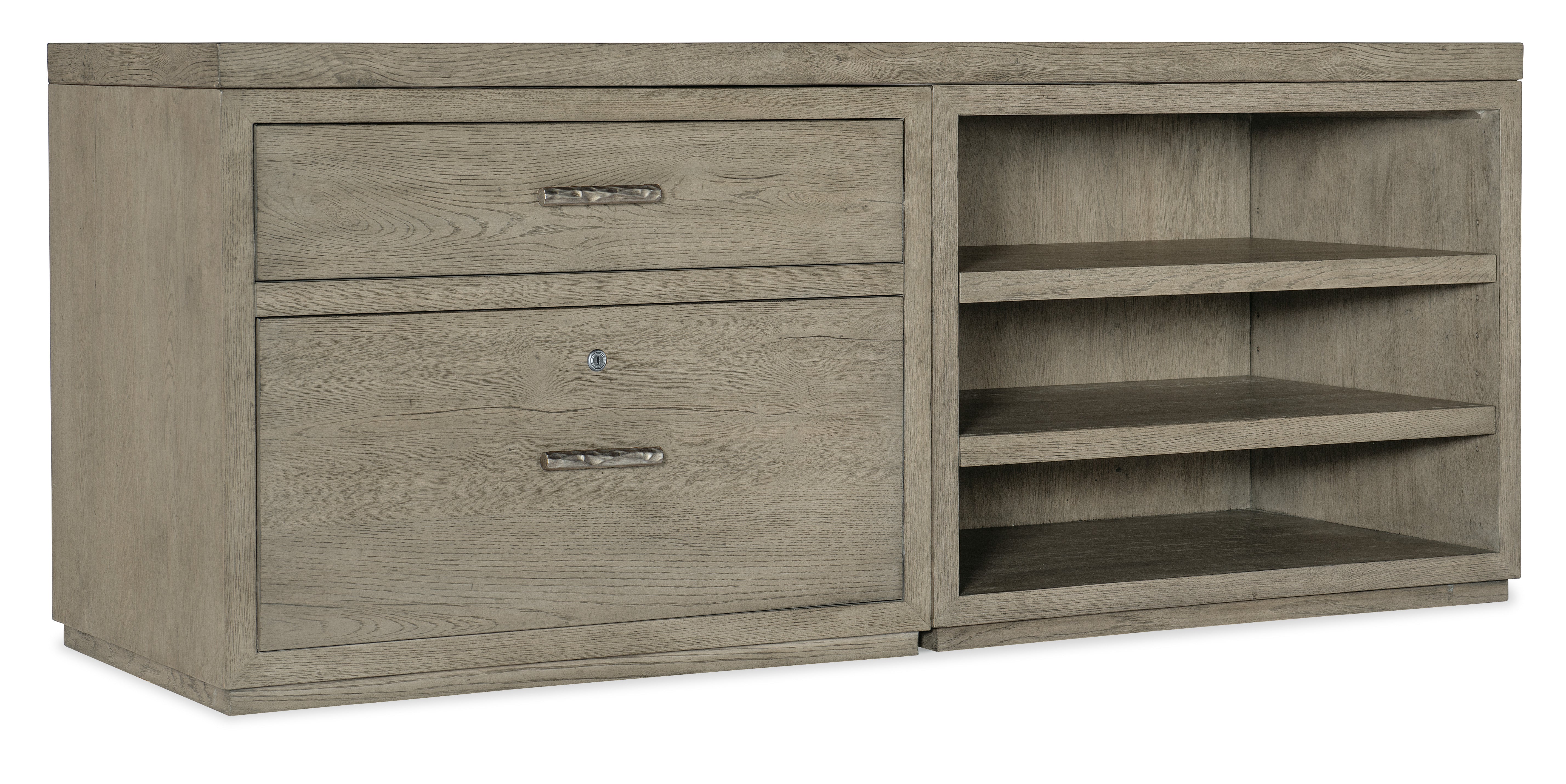 Hooker Furniture Linville Falls 72" Credenza with Lateral File and Open Desk Cabinet