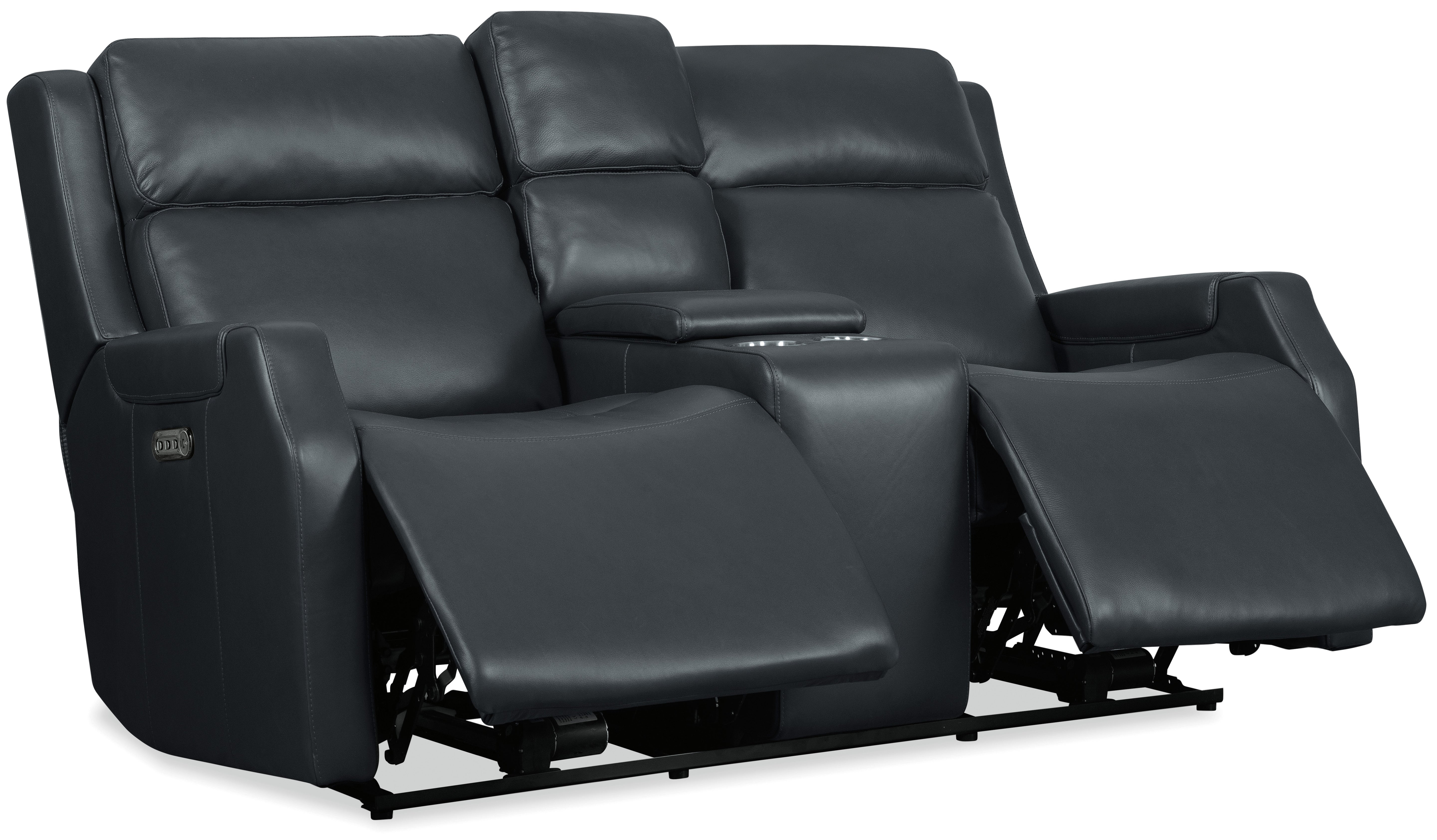 Hooker Furniture Nelson Zero Gravity Loveseat with Power Headrests and Lumbar in Blue