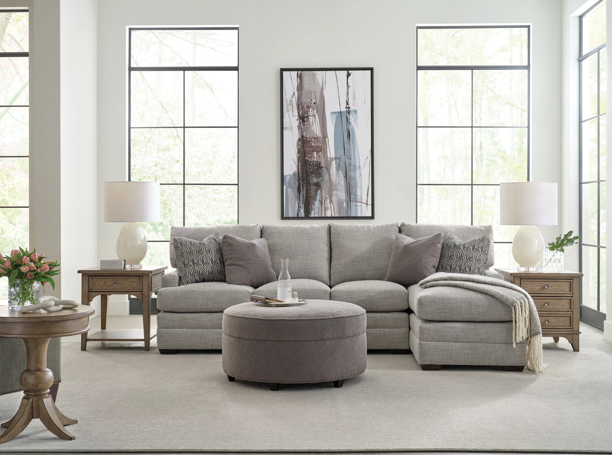 American Drew Carmine Beatrix Chairside Chest in Latte