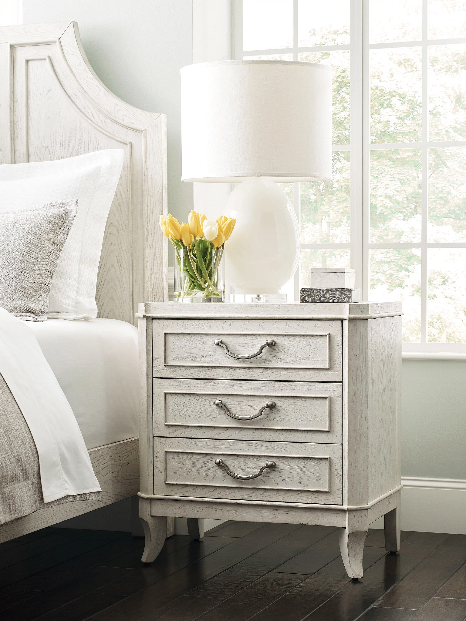 American Drew Harmony Emelie Nightstand in Eggshell