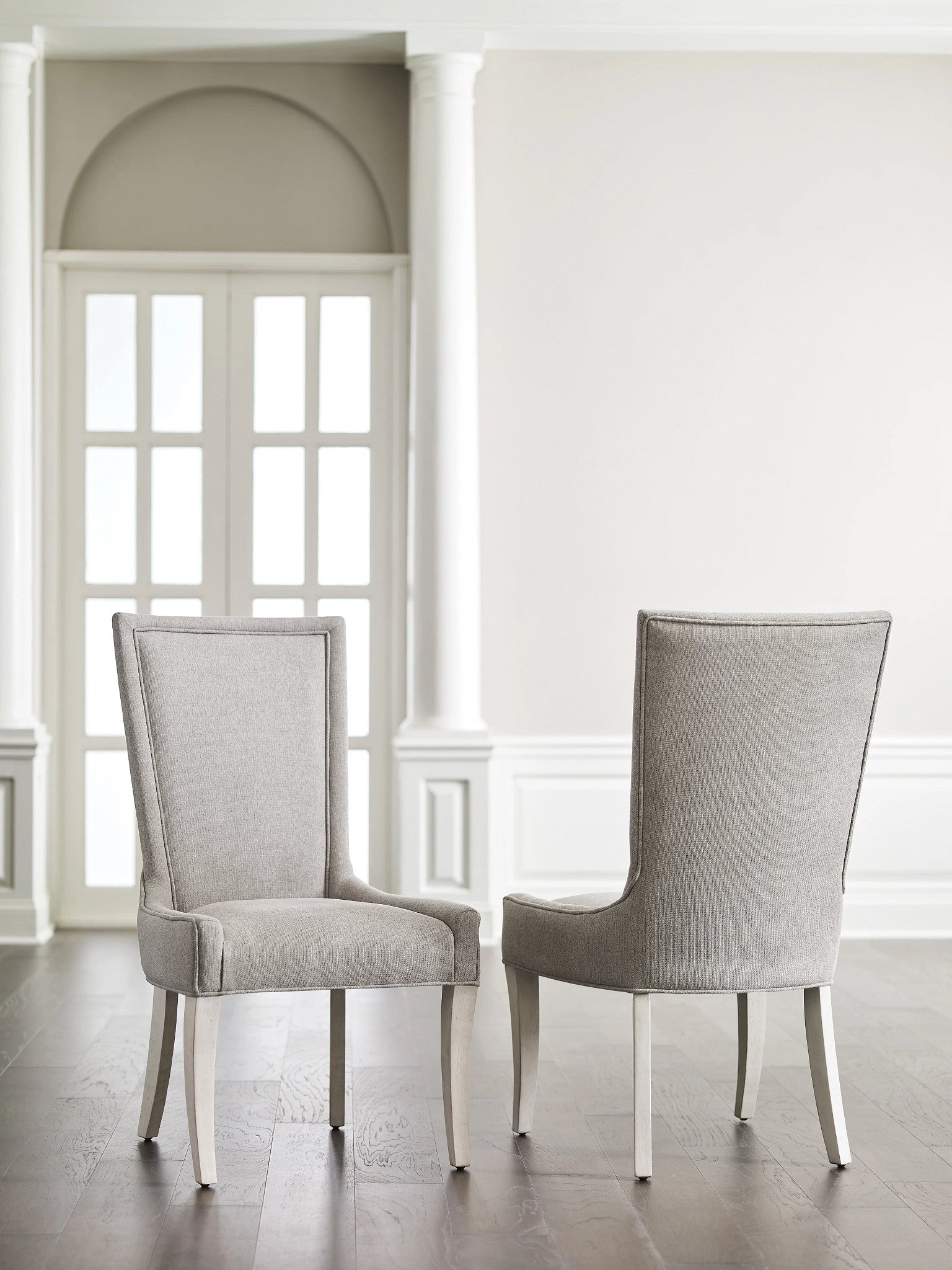 American Drew Harmony Maxine Upholstered Side Chair in Eggshell