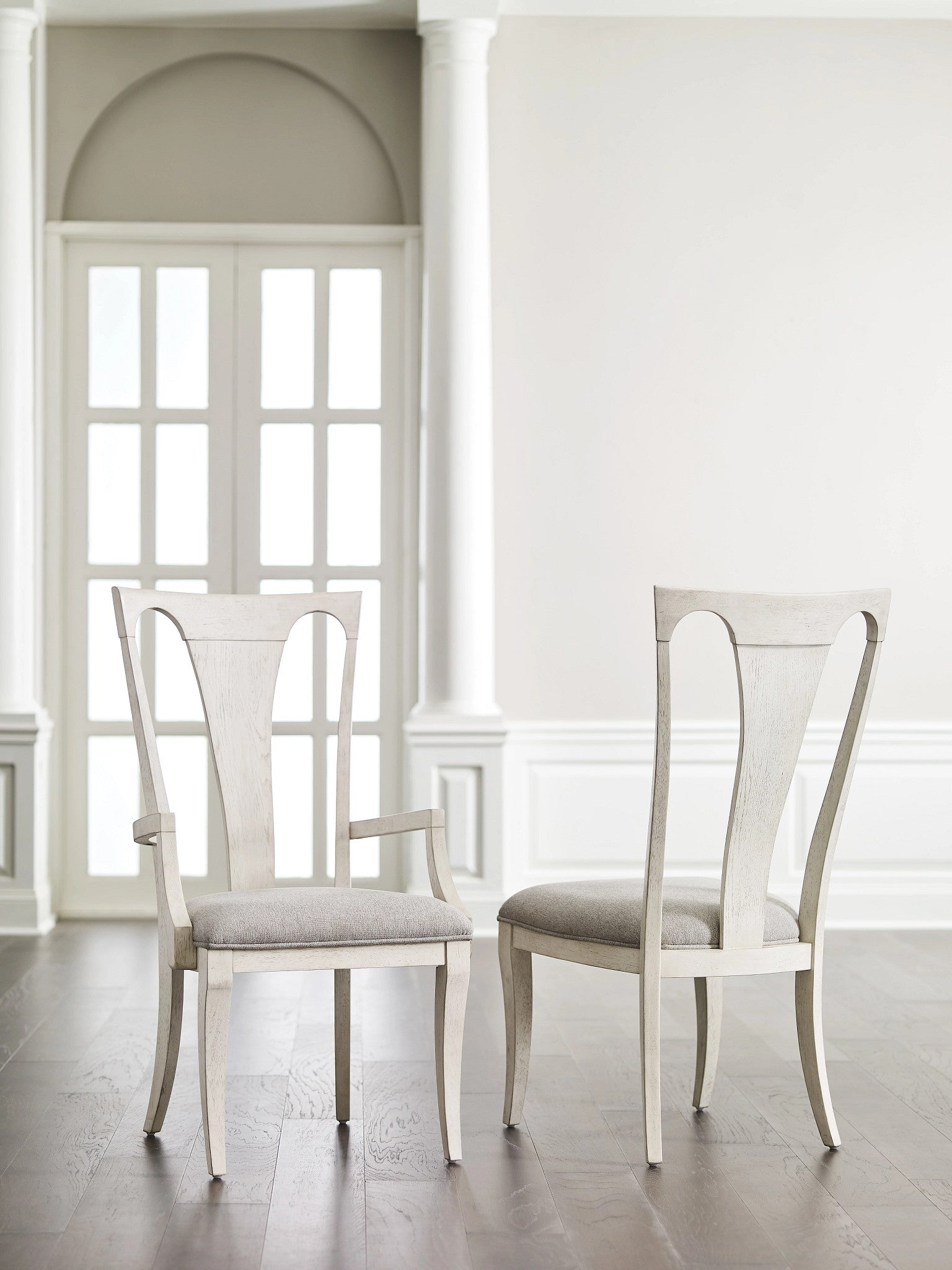 American Drew Harmony Nevin Side Chair in Eggshell