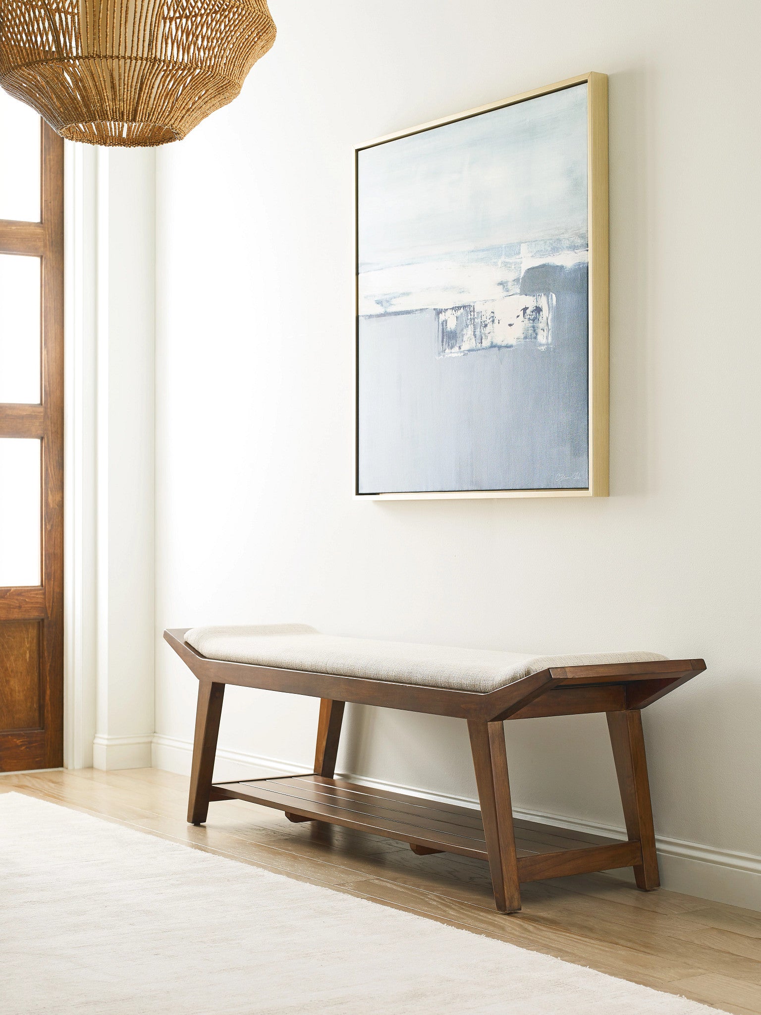 Kincaid Furniture Abode Atlas Bench in Warm Brunette