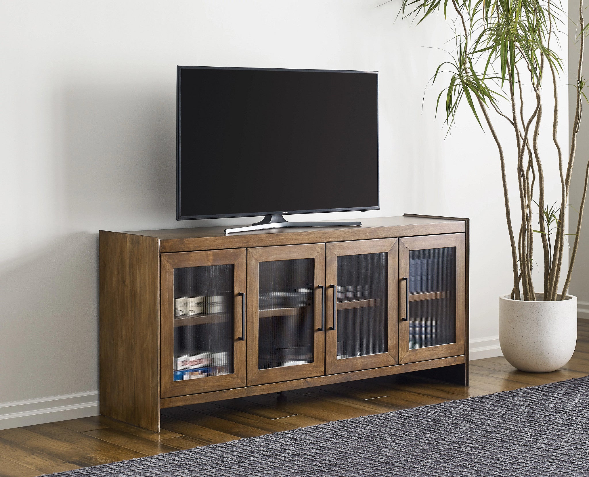 Kincaid Furniture Abode Wagner Four Door Console in Warm Brunette