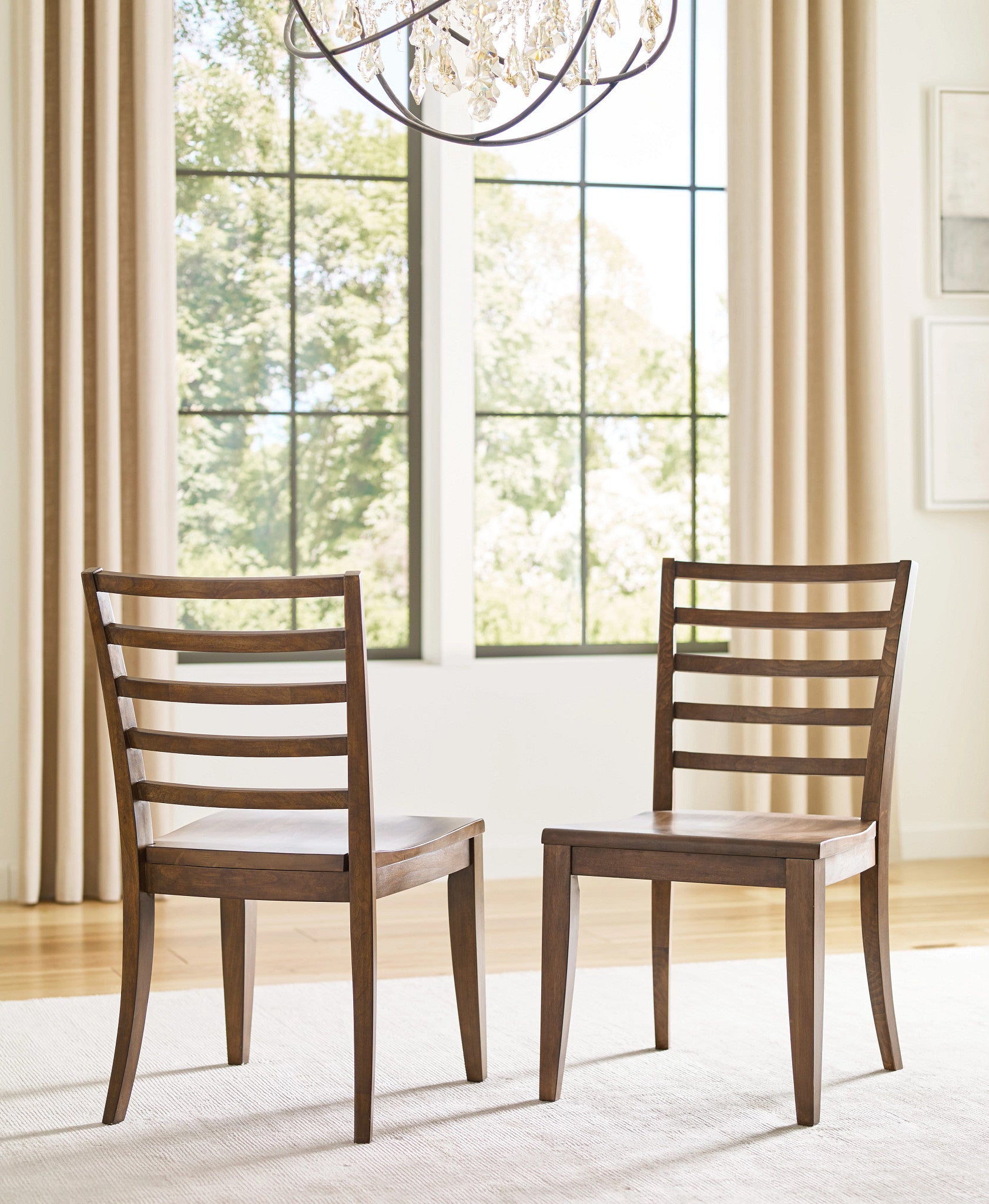 Kincaid Furniture Abode Frisco Ladderback Side Chair in Warm Brunette