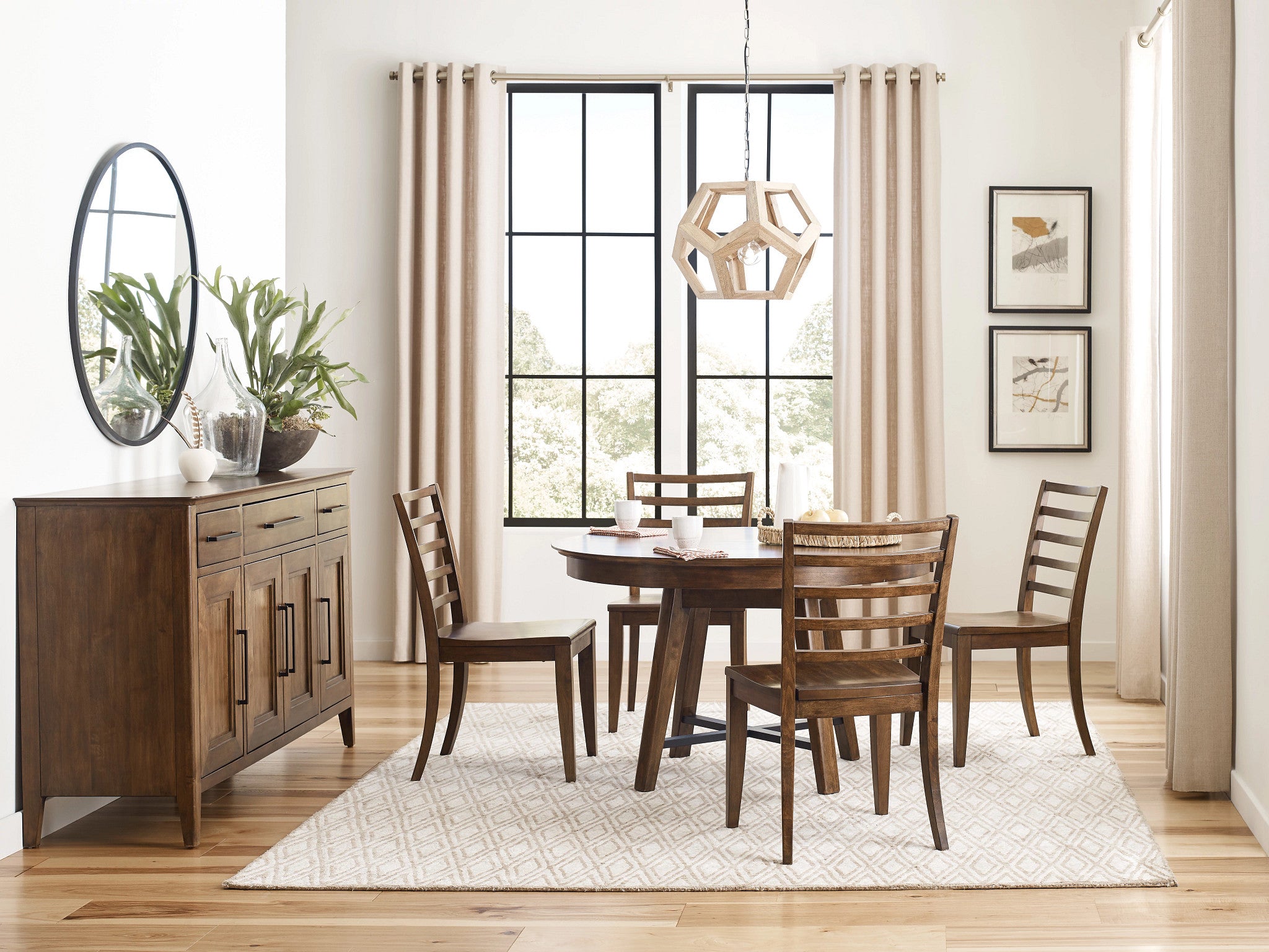 Kincaid Furniture Abode Frisco Ladderback Side Chair in Warm Brunette