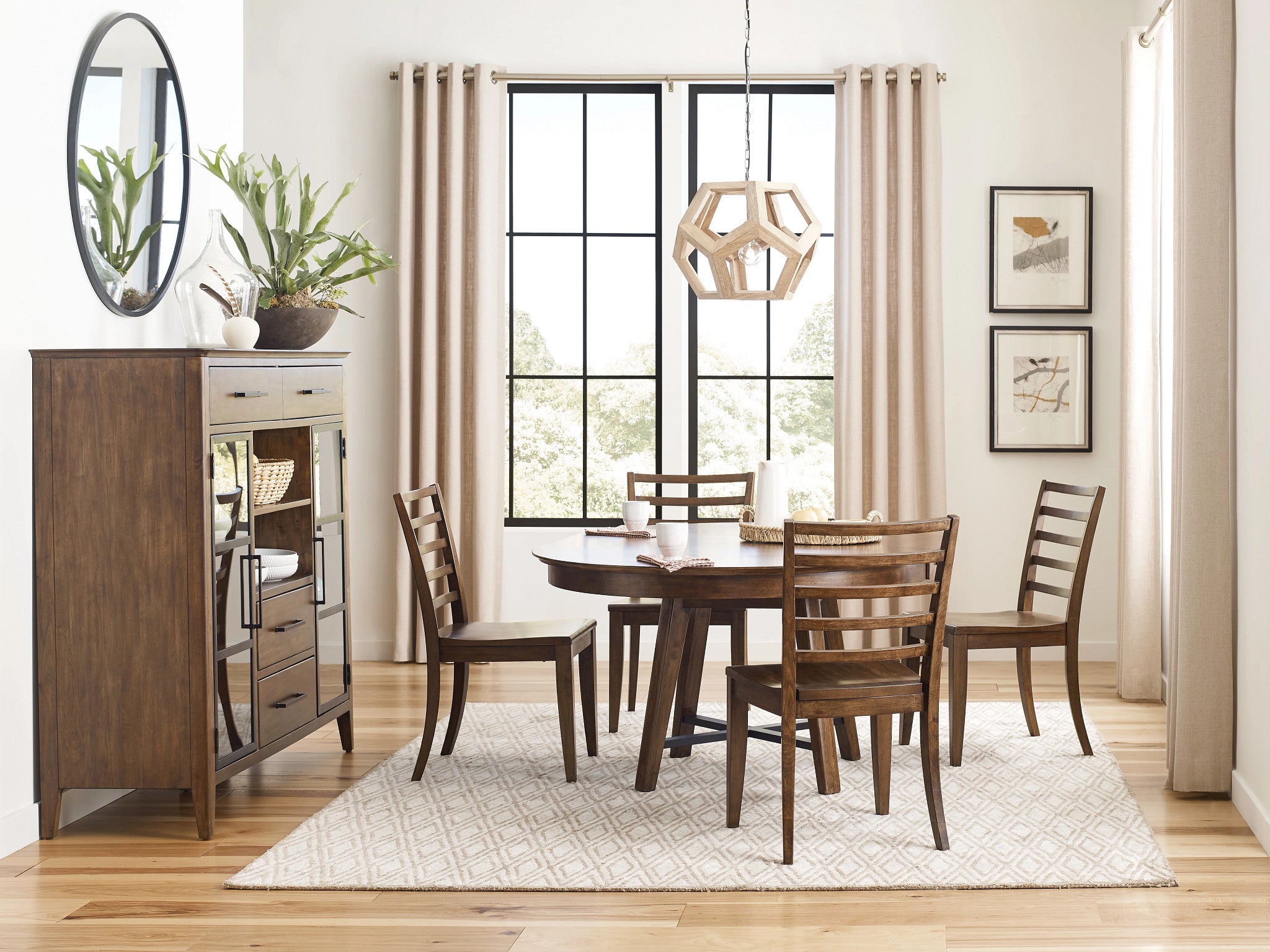 Kincaid Furniture Abode Kingsley Display Buffet in Warm Brunette