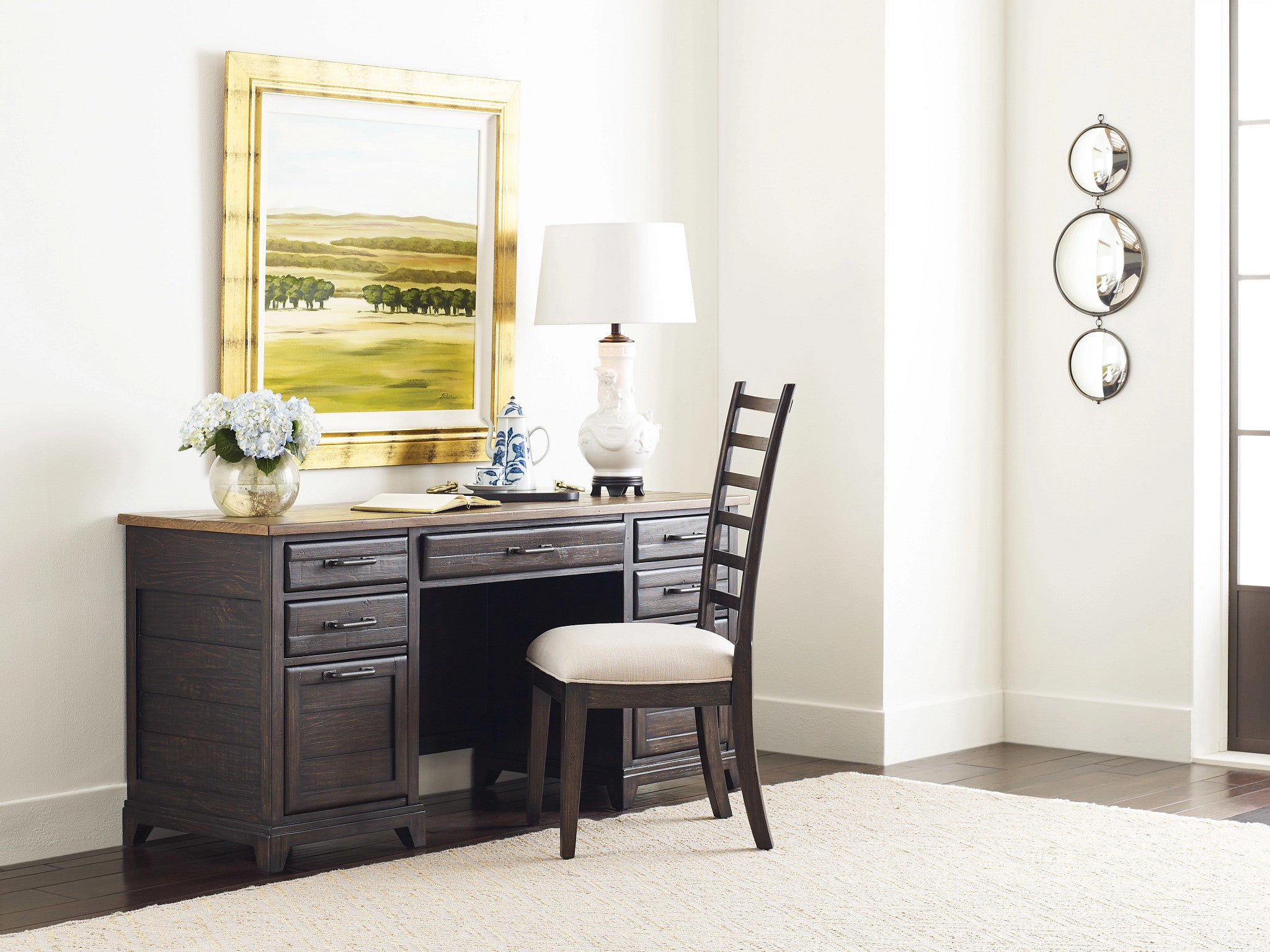 Kincaid Furniture Plank Road Farmstead Executive Credenza in Charcoal