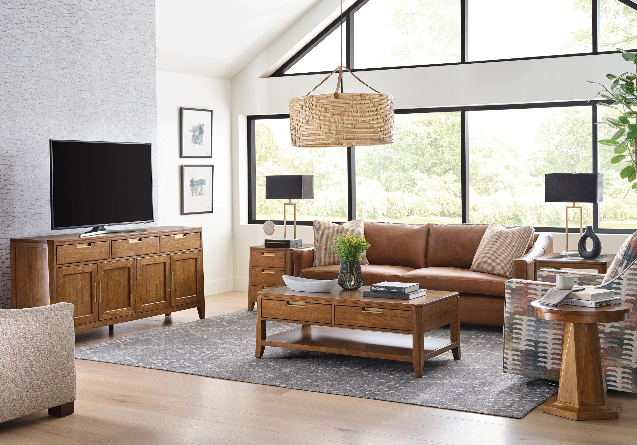 Kincaid Furniture Aspire Strata Entertainment Center in Aspire Cherry/Champagne
