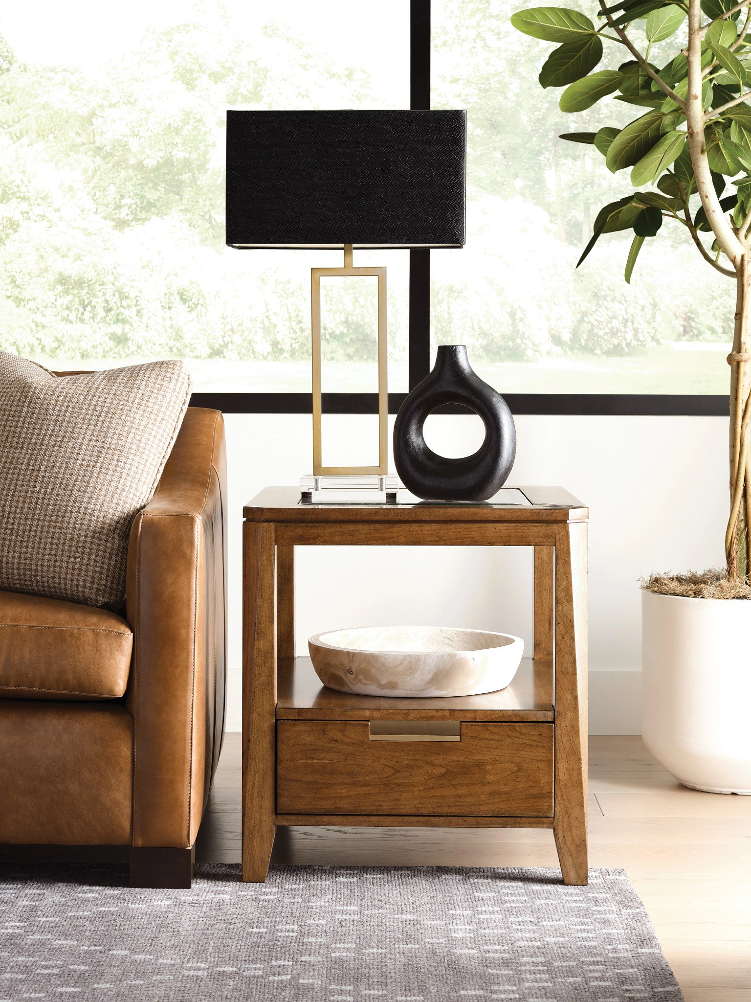 Kincaid Furniture Aspire Clarity Drawer End Table in Champagne