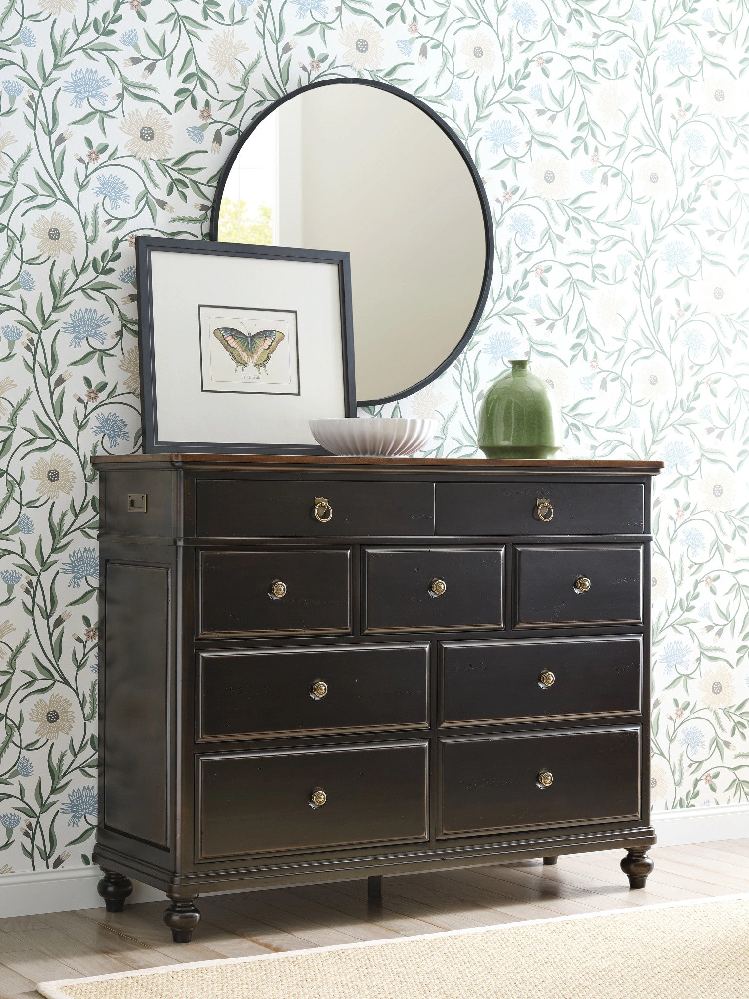 Kincaid Furniture Bridgetown Harrison Bureau in Heritage Maple/Bridgetown Black
