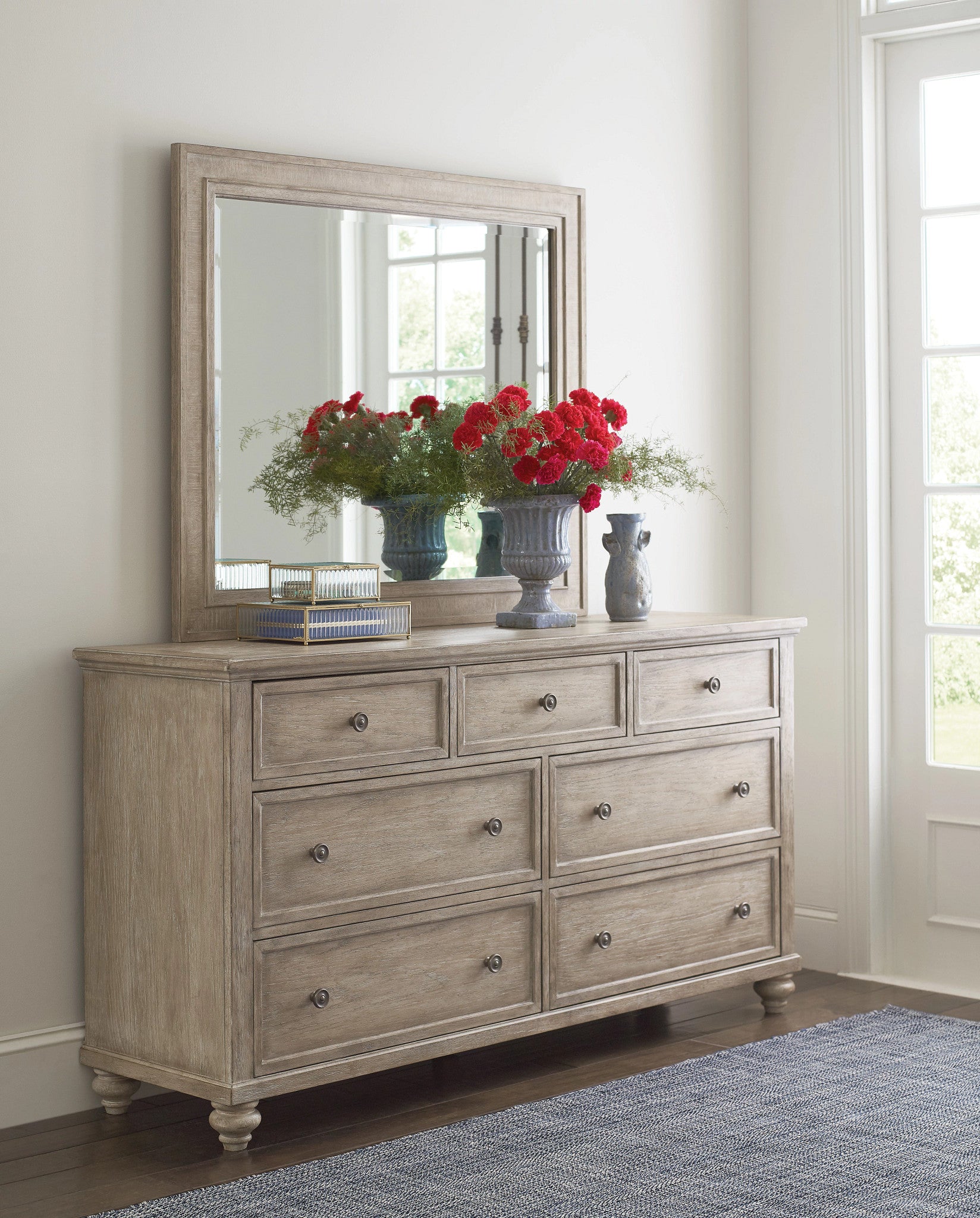 American Drew Cambric Sento Landscape Mirror in Breve
