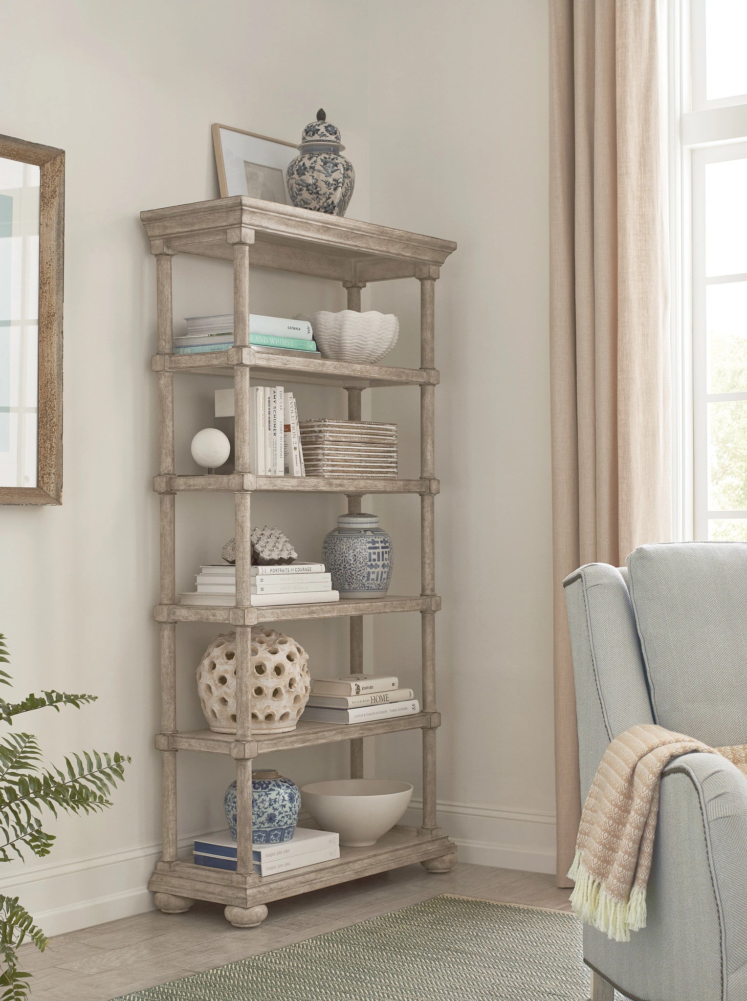 American Drew Cambric Ronde Etegere in Breve