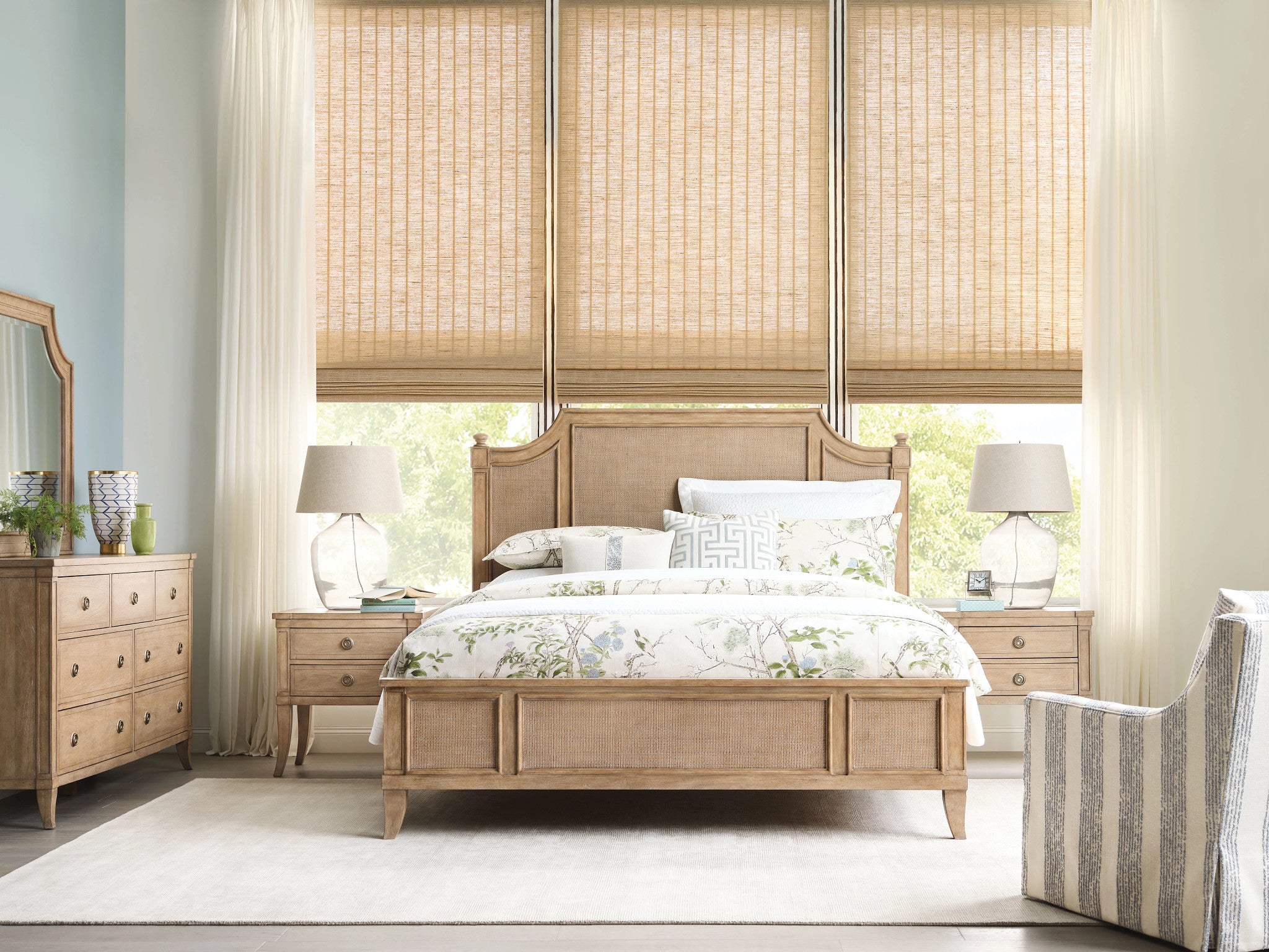 American Drew Chastain Randall Panel Bed  in Caramel
