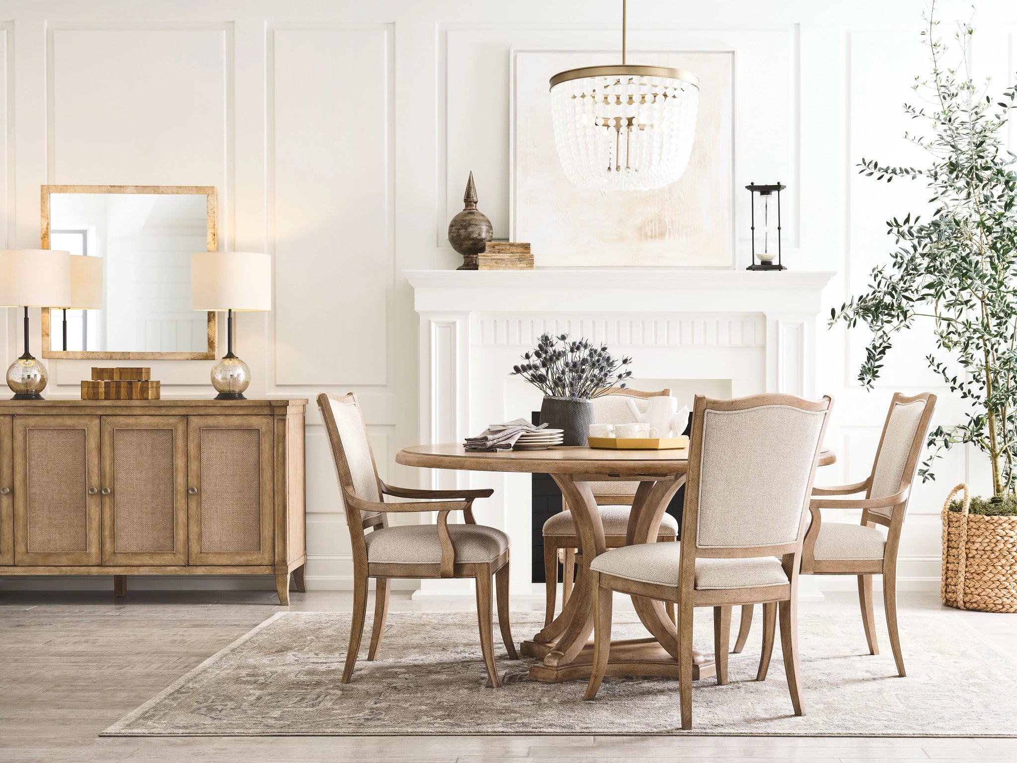 American Drew Chastain Weybridge Arm Chair in Caramel