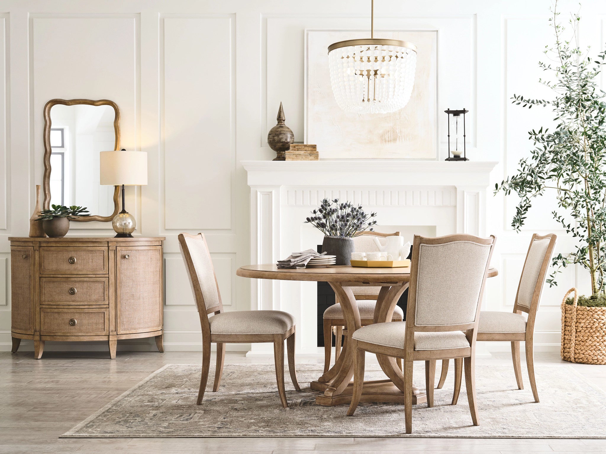 American Drew Chastain Weybridge Side Chair in Caramel
