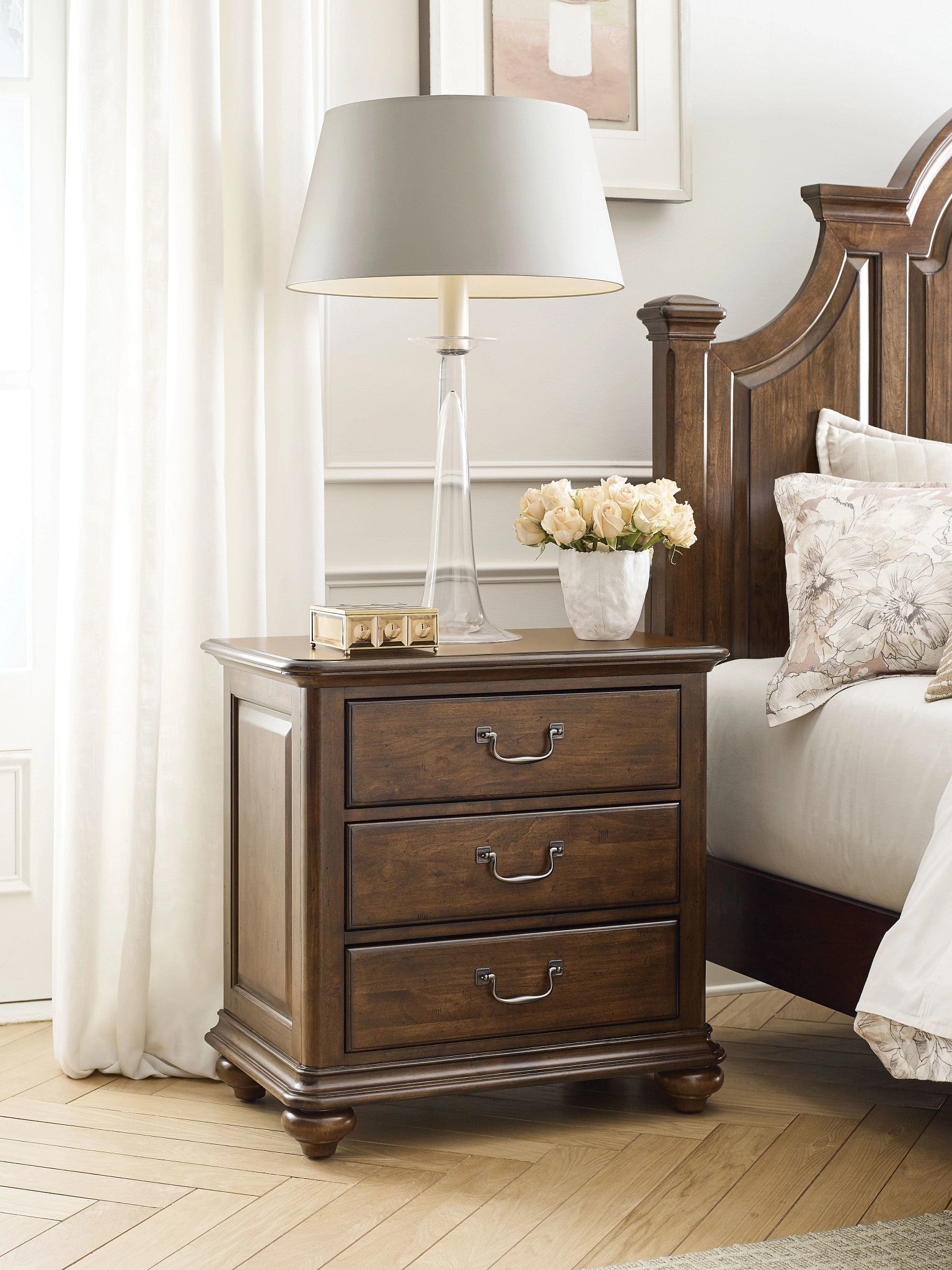 Kincaid Furniture Commonwealth Witham Nightstand in Warm Brunette