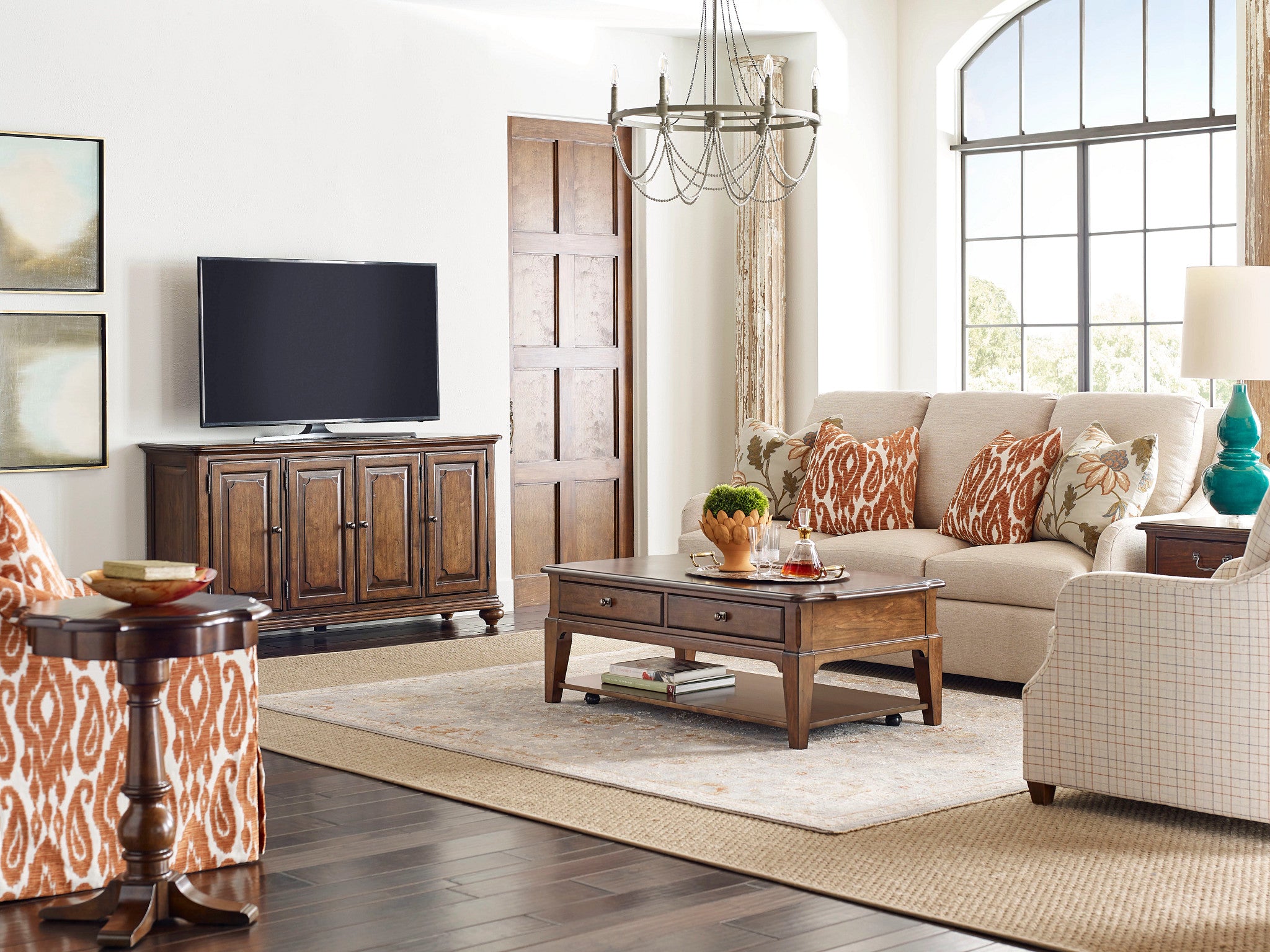 Kincaid Furniture Commonwealth Washburn Rectangular Coffee Table in Warm Brunette