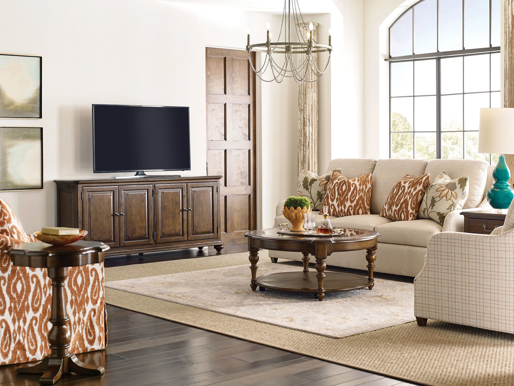 Kincaid Furniture Commonwealth Morton 76" Entertainment Console in Warm Brunette