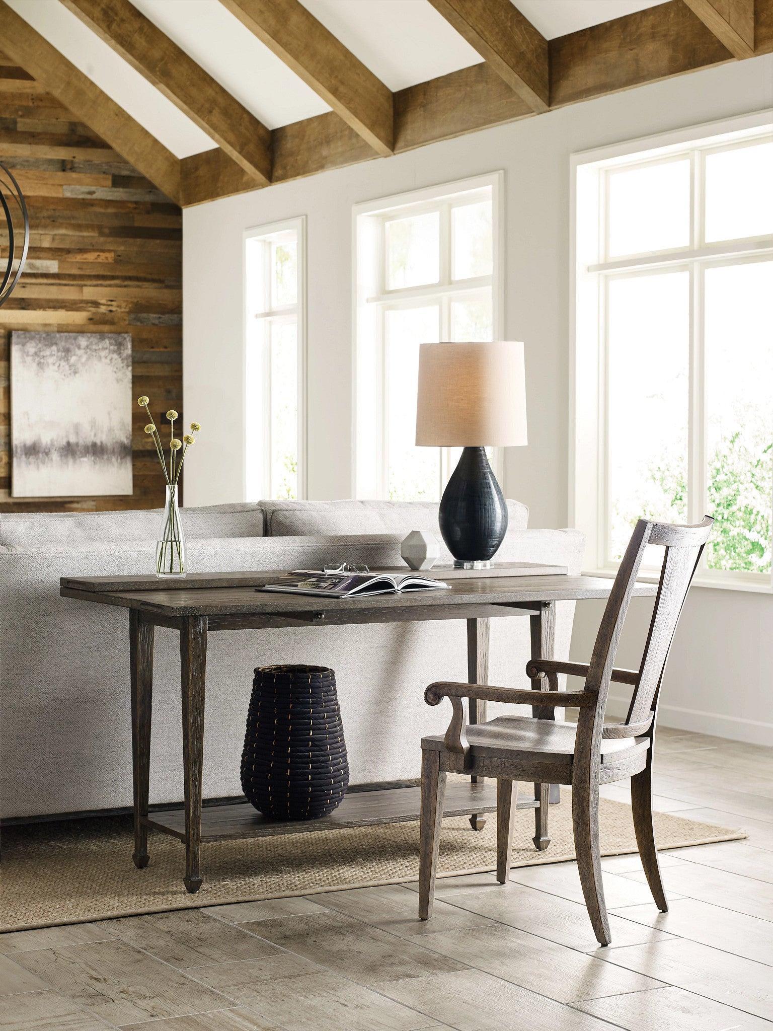 American Drew Emporium Valerie Sofa Table in Shadow