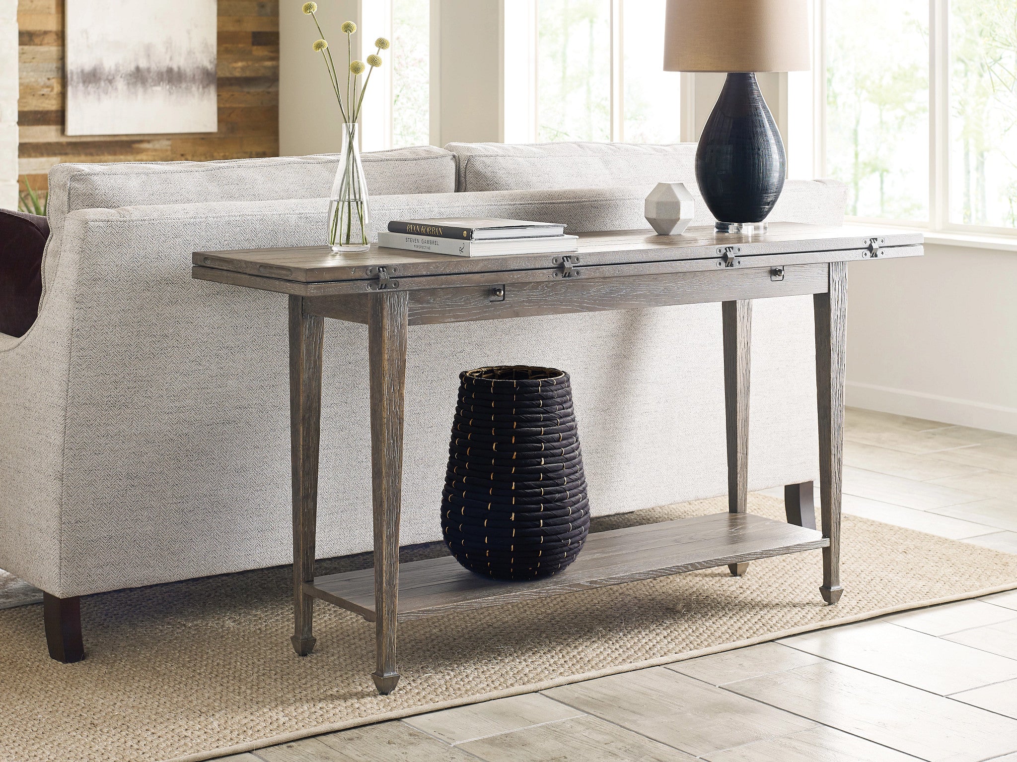American Drew Emporium Valerie Sofa Table in Shadow