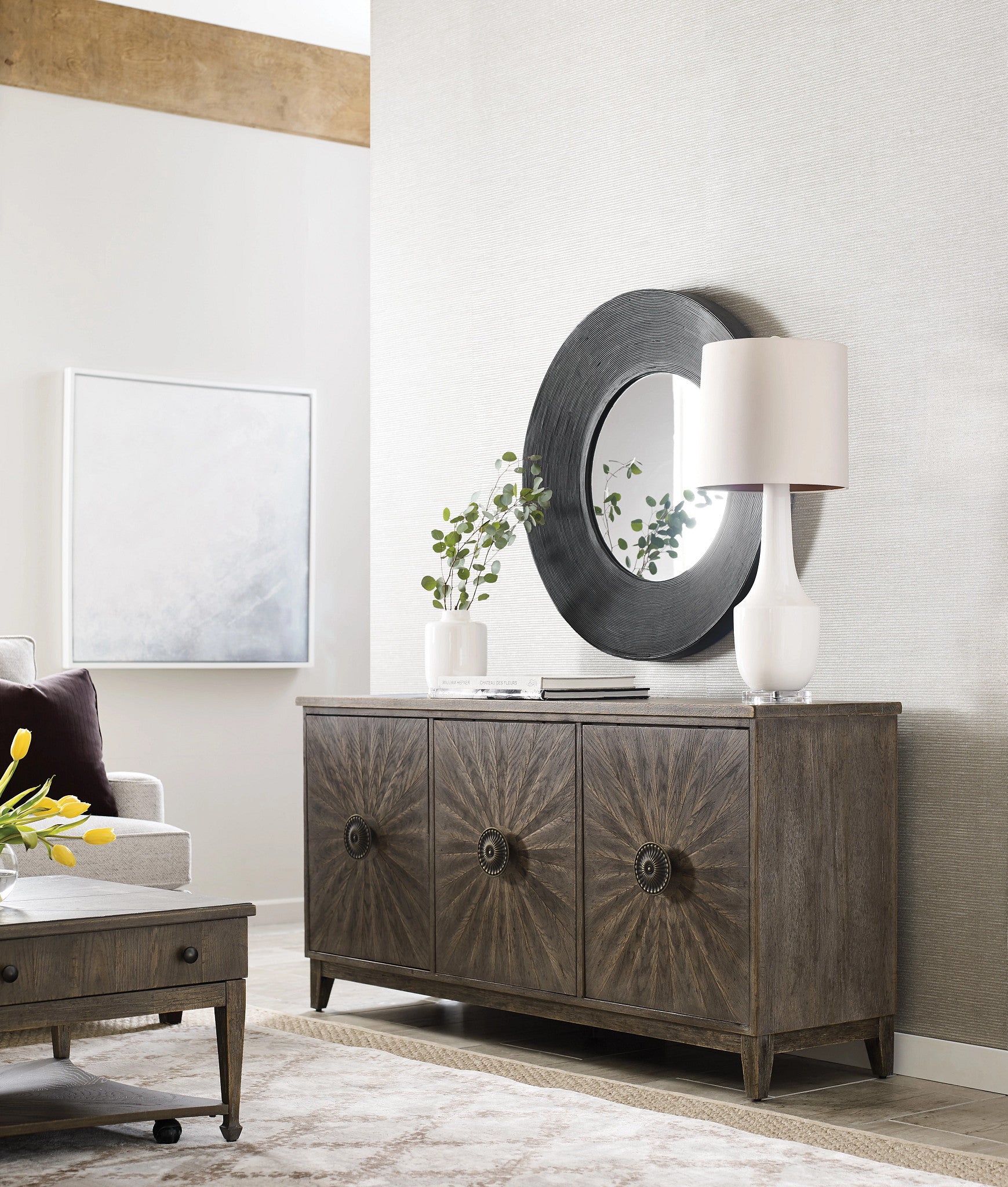 American Drew Emporium Crosley Entertainment Console in Shadow