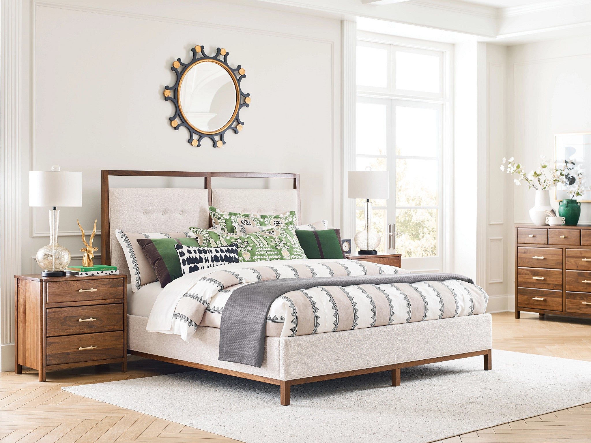 Kincaid Furniture Monogram Walnut Flat Top Nine Drawer Dresser in Walnut