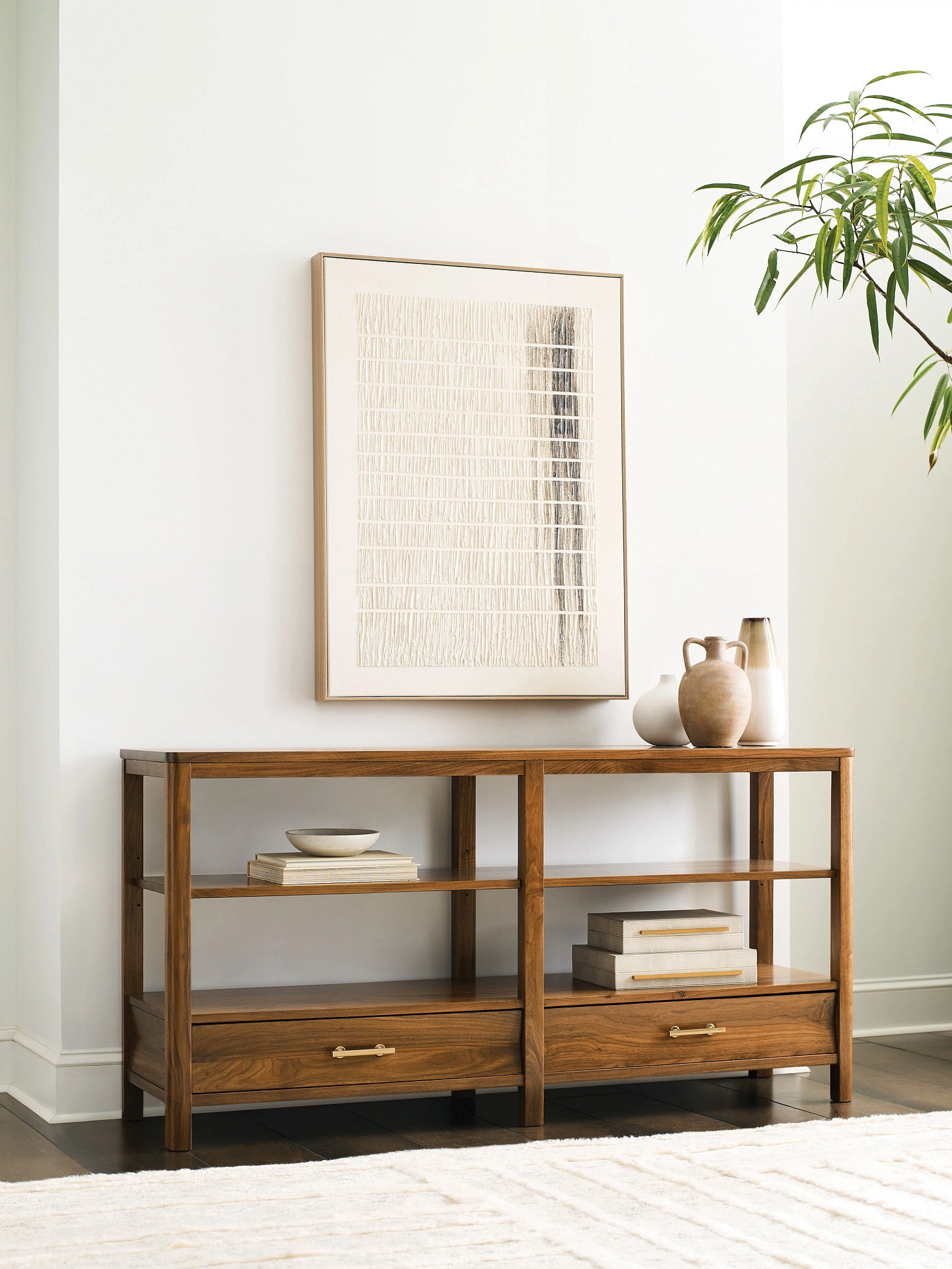 Kincaid Furniture Monogram Walnut Boca Console Table in Walnut