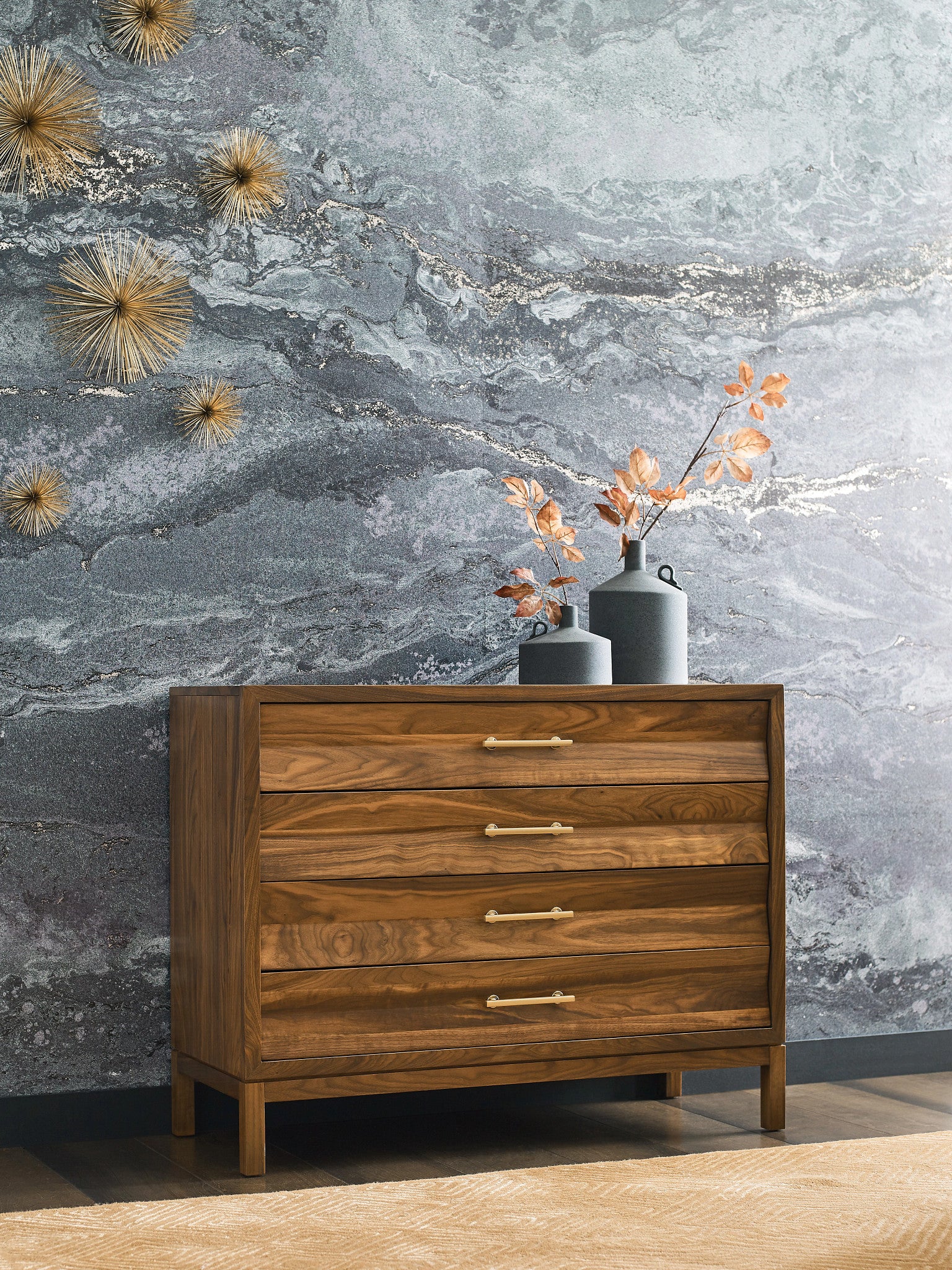 Kincaid Furniture Monogram Walnut Backbay Accent Chest in Walnut